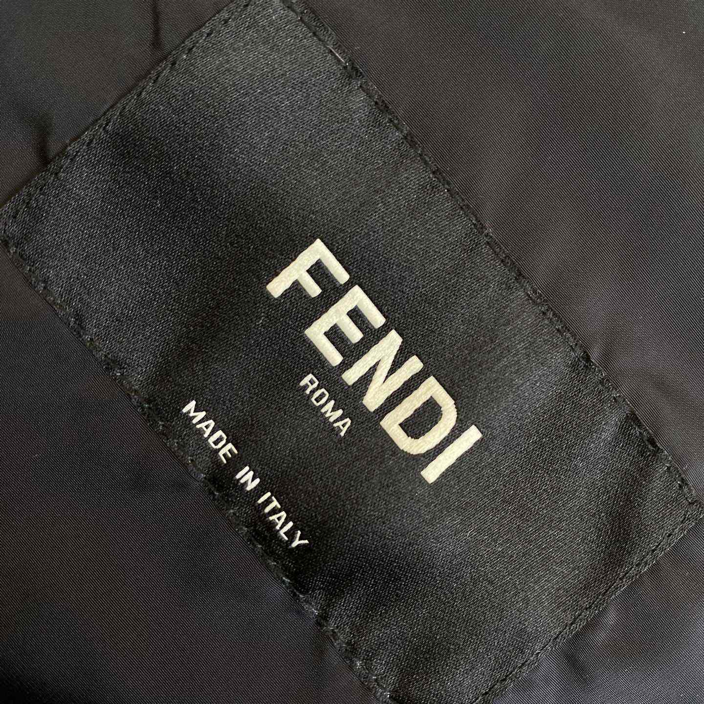 Fendi Shadow-print Panelled Down Jacket - FashionPlug