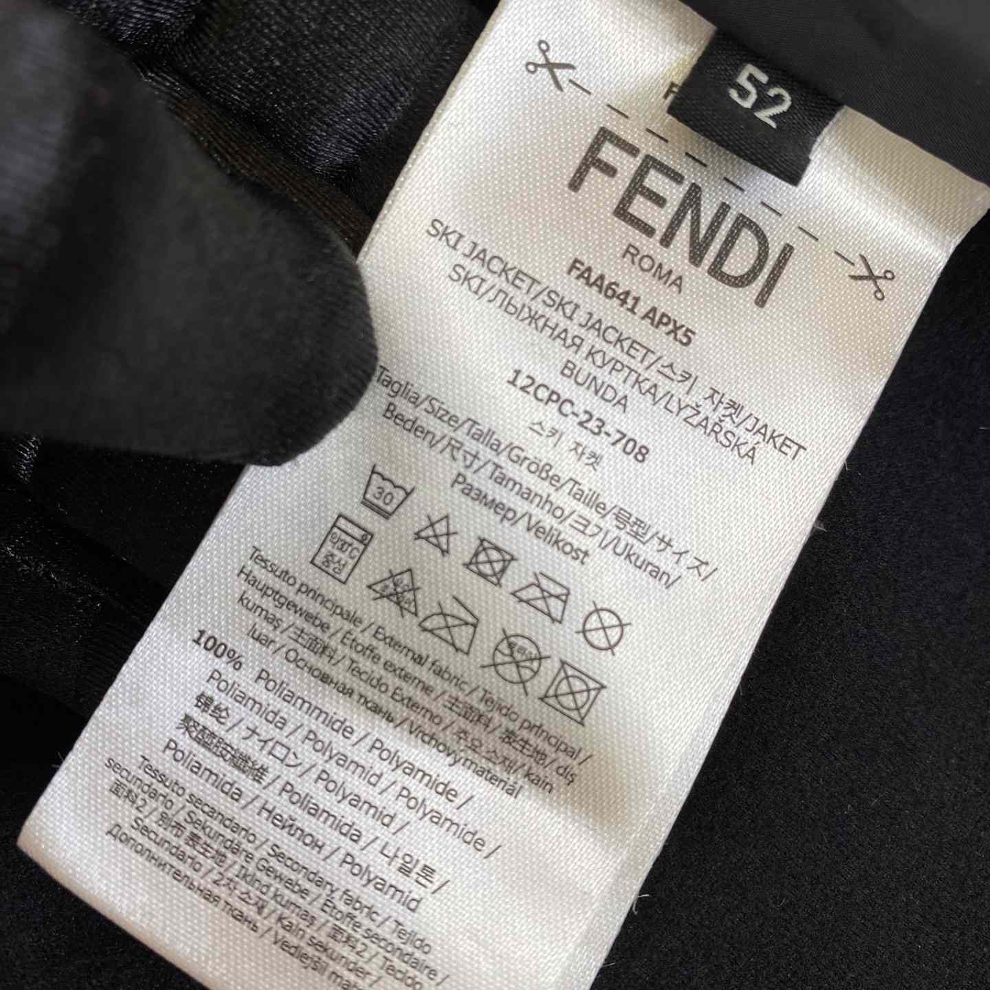 Fendi Shadow-print Panelled Down Jacket - FashionPlug