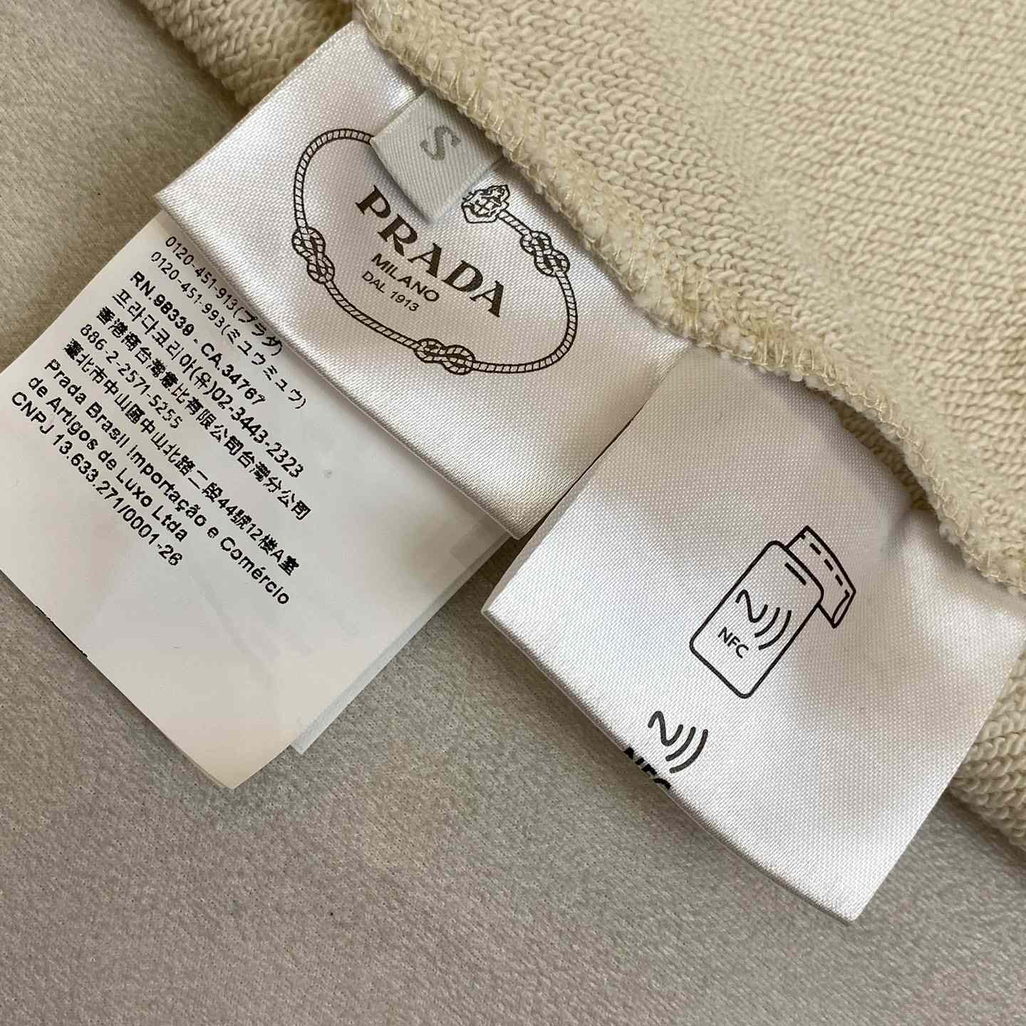 Prada Cotton Fleece Sweatshirt With Patches - FashionPlug