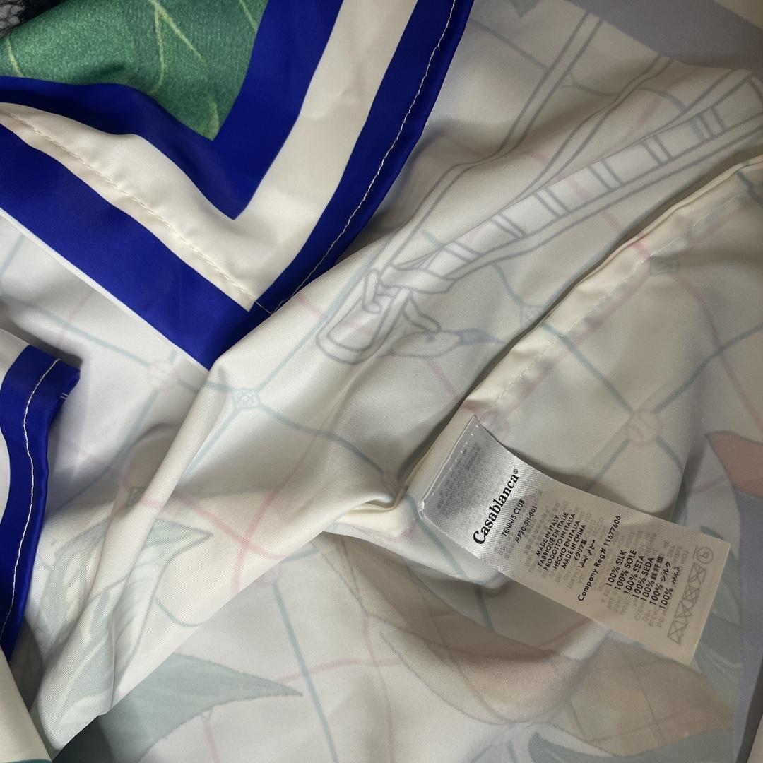 Casablanca Paris tennis club classic silk shirt - FashionPlug