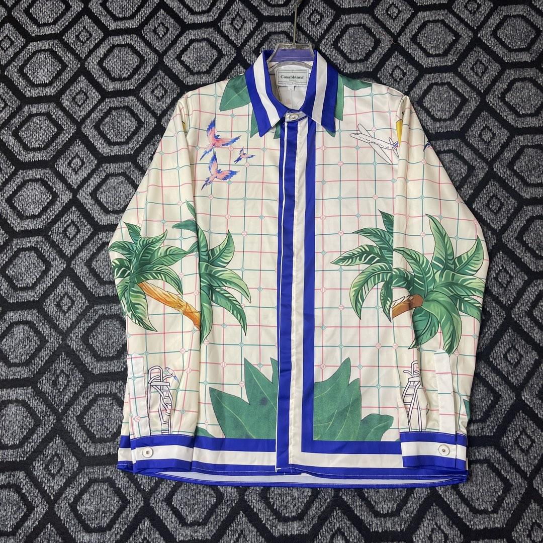 Casablanca Paris tennis club classic silk shirt - FashionPlug