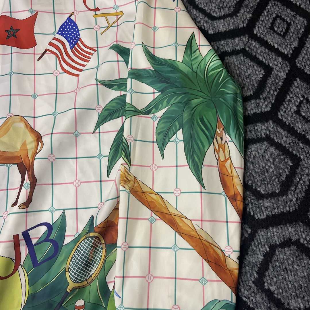 Casablanca Paris tennis club classic silk shirt - FashionPlug