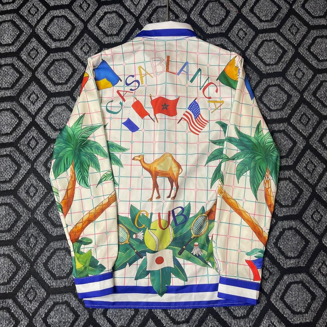 Casablanca Paris tennis club classic silk shirt - FashionPlug