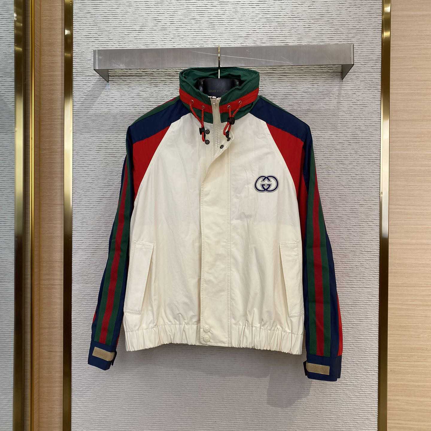 Gucci Cotton Nylon Jacket With Patch - FashionPlug