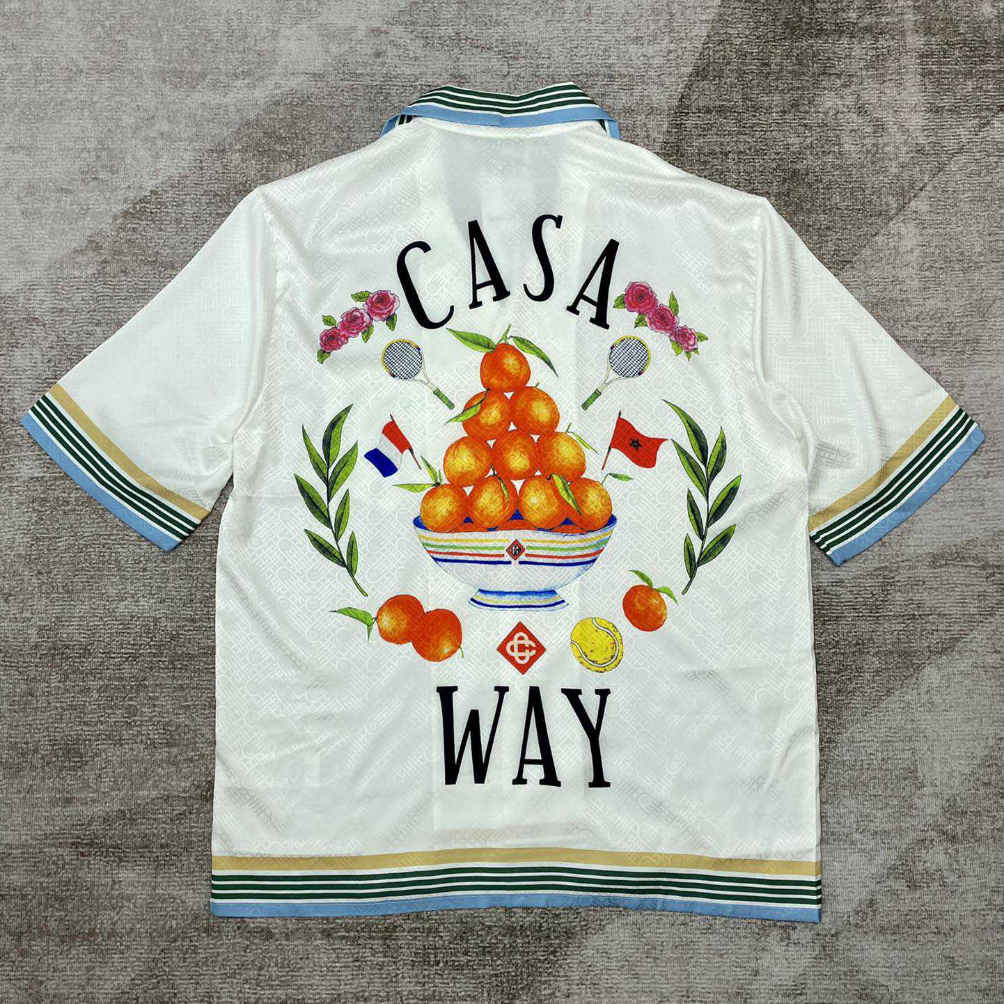 Casablanca Casa Way Monogram Shirt   CA3478 - FashionPlug