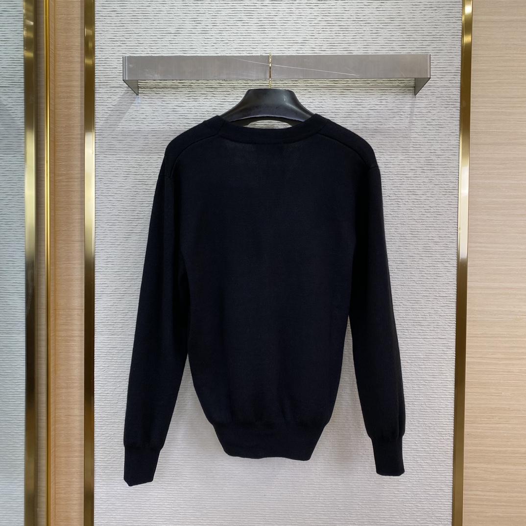 Gucci Double Wool Cardigan With Embroidery - FashionPlug