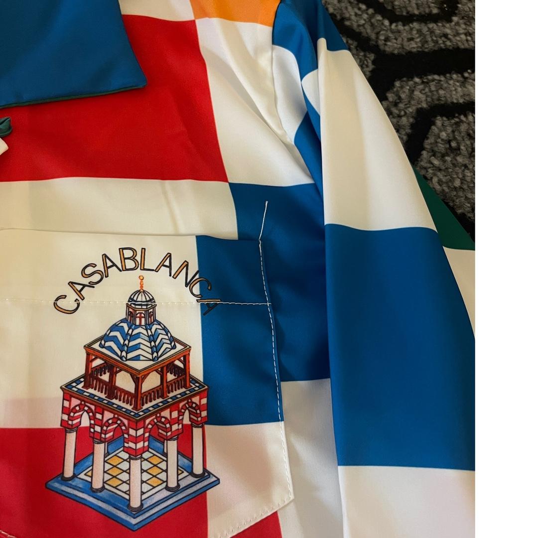 Casablanca Checkerboard-print Silk Shirt - FashionPlug