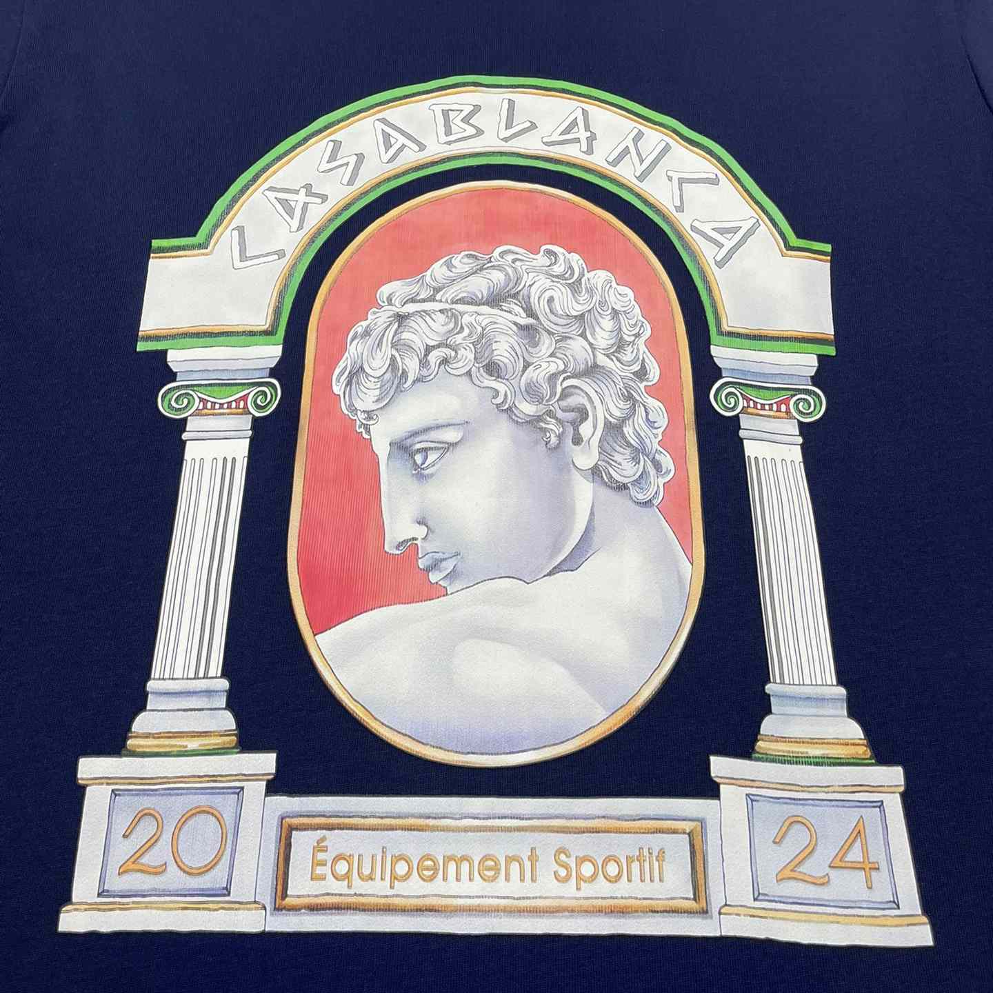 Casablanca Blue La Medaille Printed T-Shirt    C912 - FashionPlug