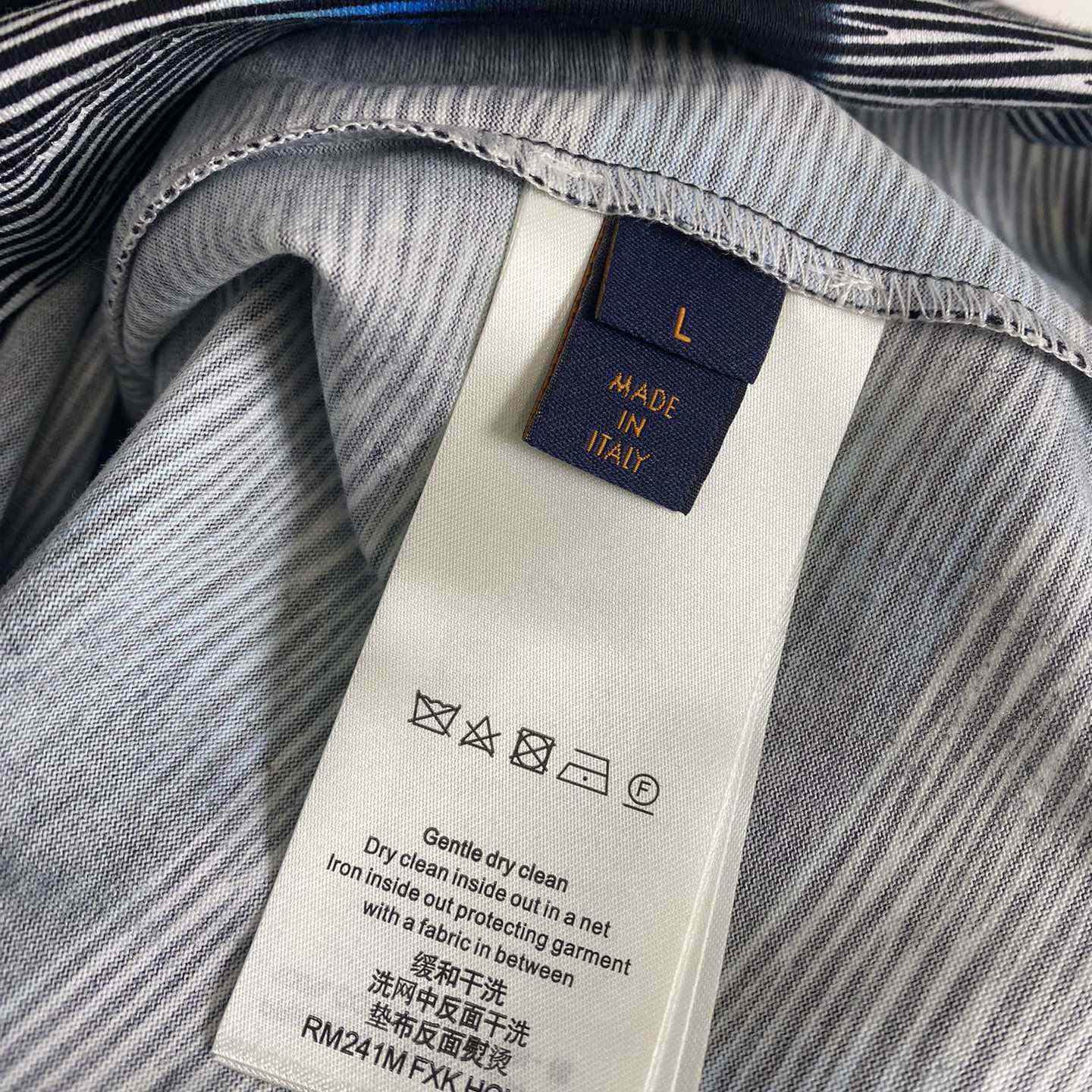 Louis Vuitton Damier Short-Sleeved Cotton T-Shirt   1AFB30 - FashionPlug