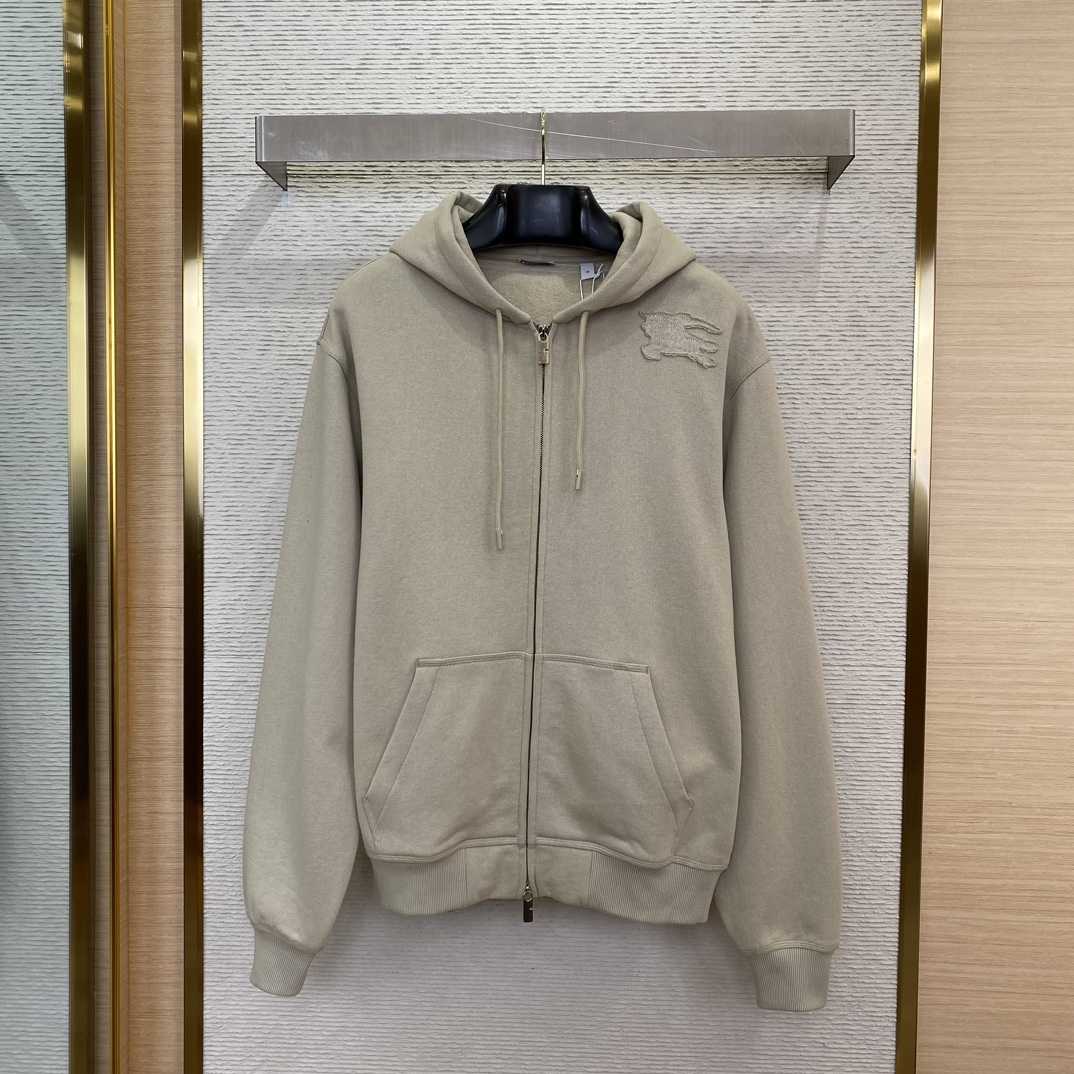 Burberry Cotton Blend Zip Hoodie - FashionPlug