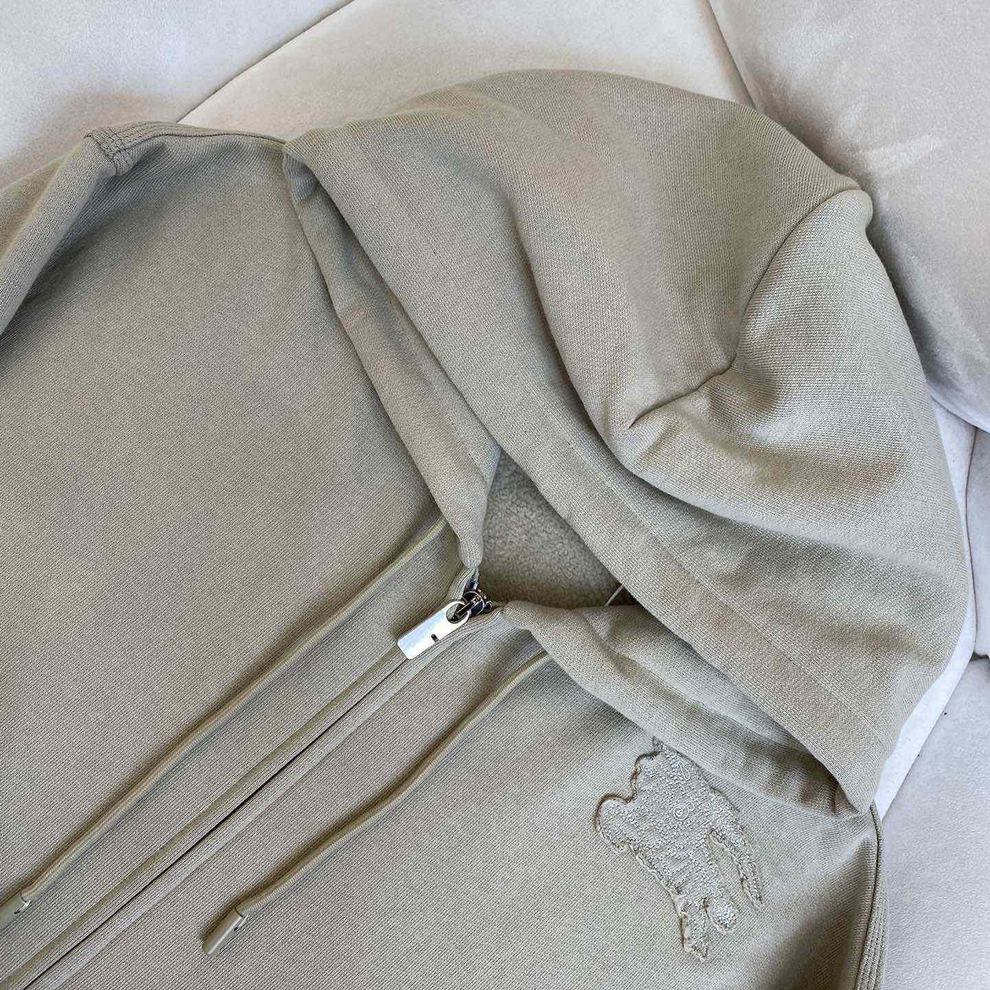 Burberry Cotton Blend Zip Hoodie - FashionPlug