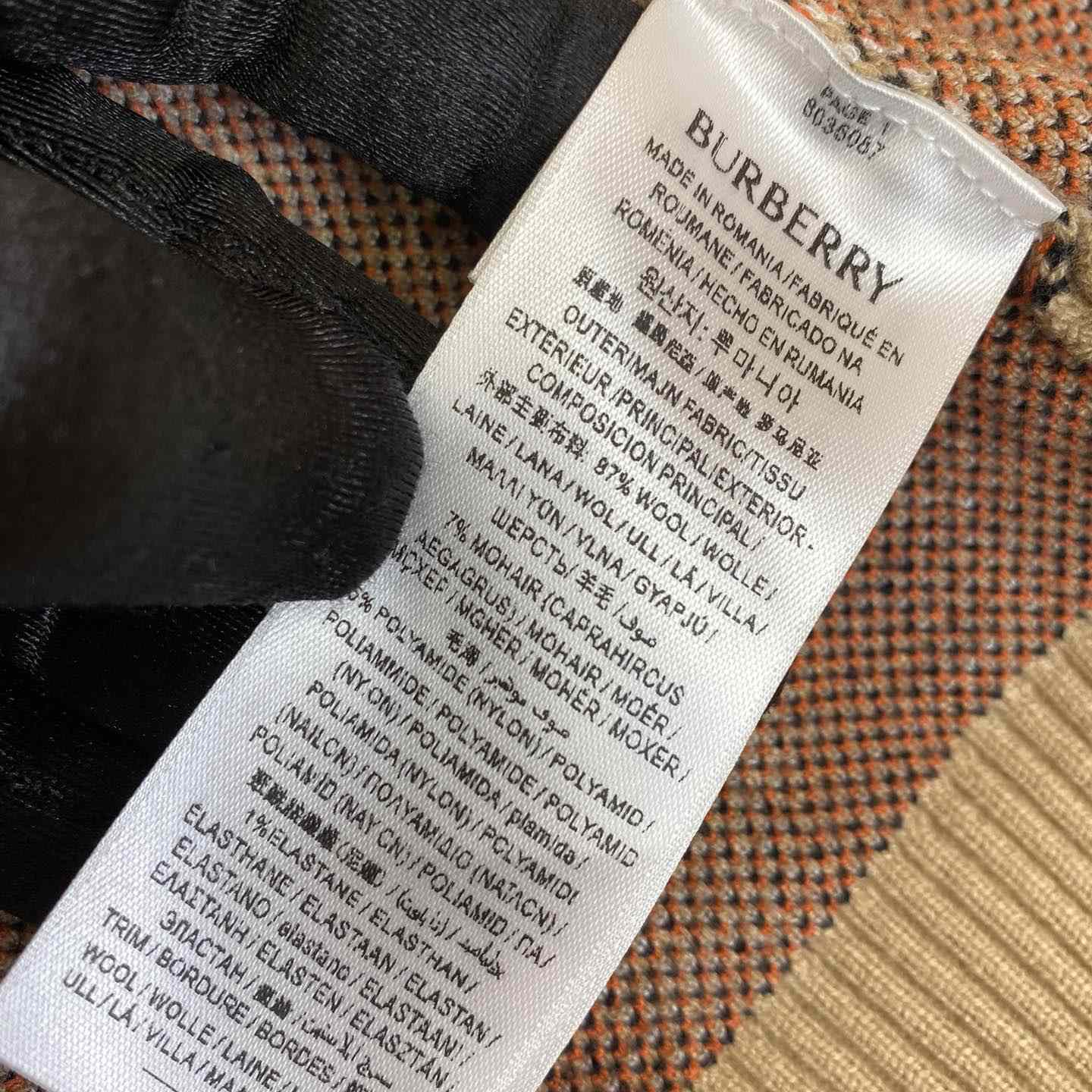 Burberry Check Wool Blend Track Jacket - FashionPlug