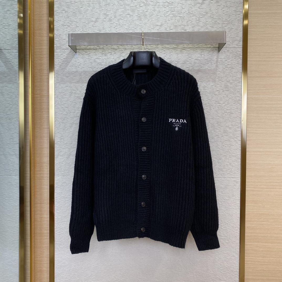 Prada Knitted Cardigan - FashionPlug