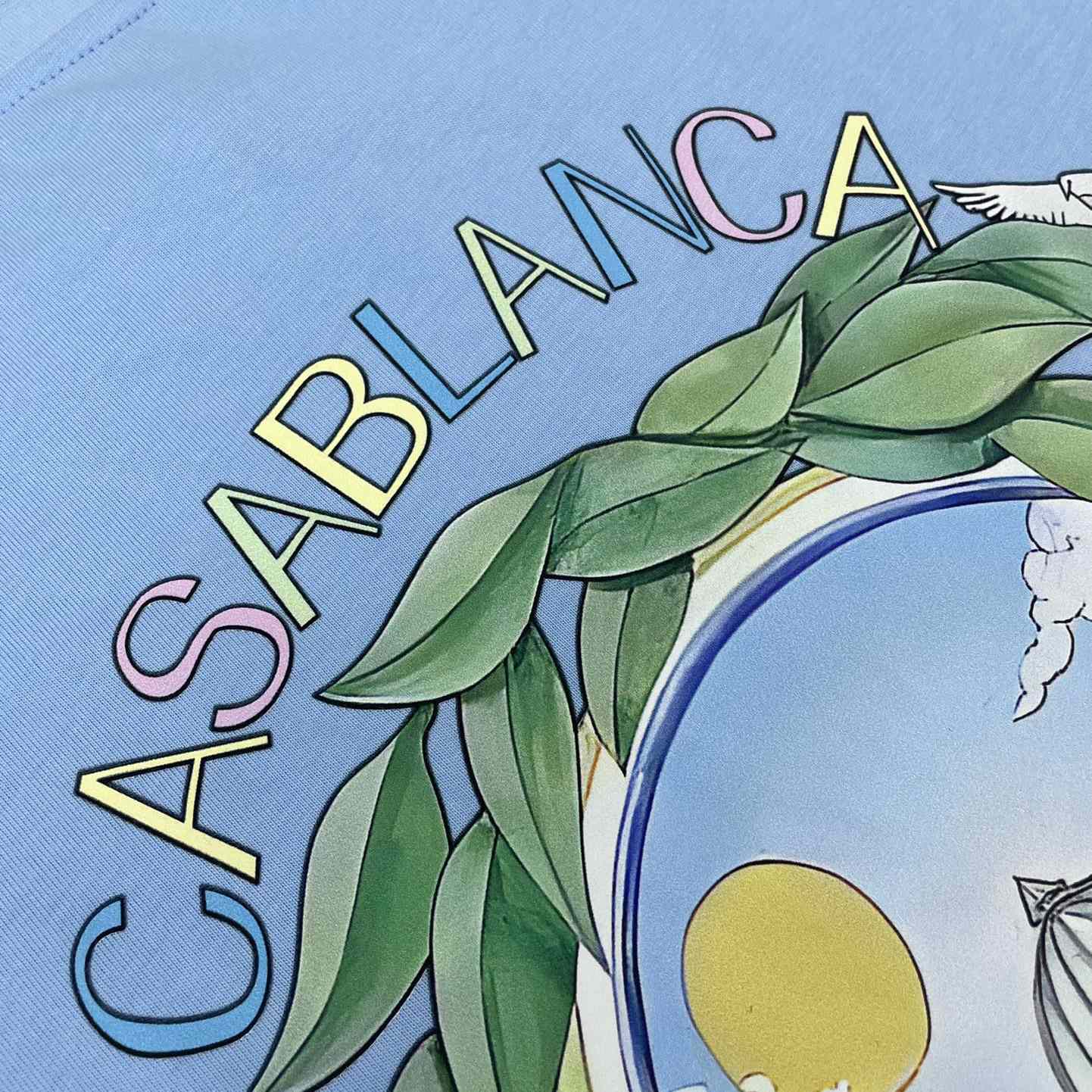 Casablanca Blue 'Casablanca Avenida' T-Shirt   C891 - FashionPlug