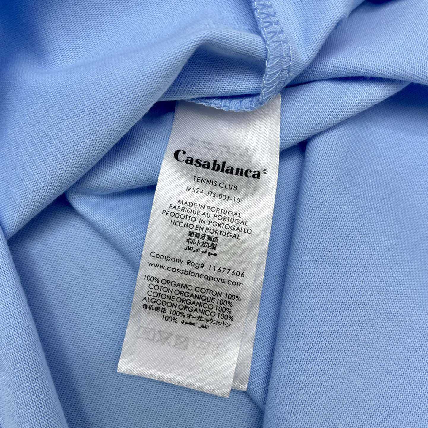 Casablanca Blue 'Casablanca Avenida' T-Shirt   C891 - FashionPlug
