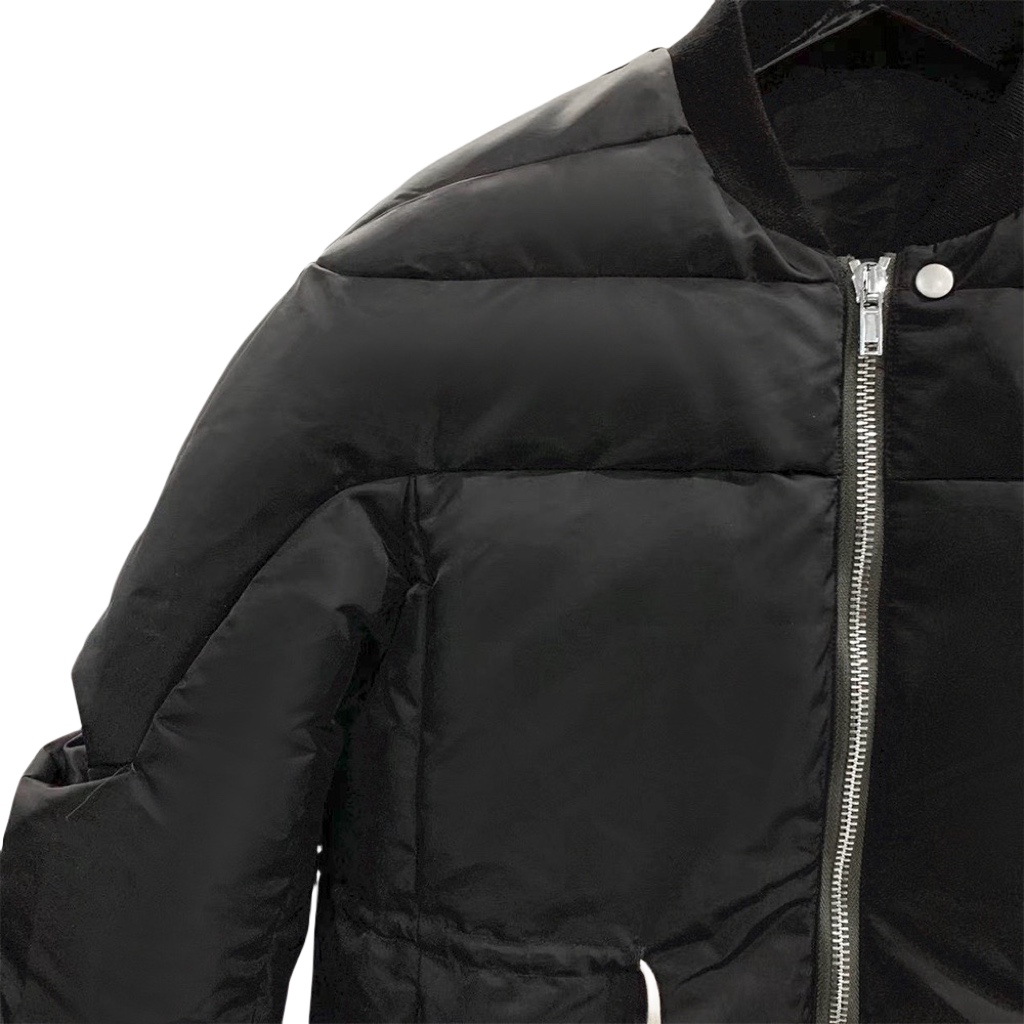 Rick Owens Drawstring Waist Bomber Jacket - FashionPlug