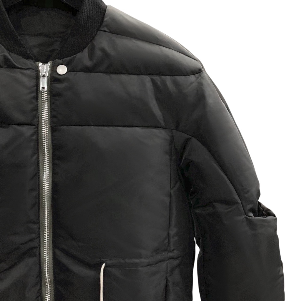 Rick Owens Drawstring Waist Bomber Jacket - FashionPlug