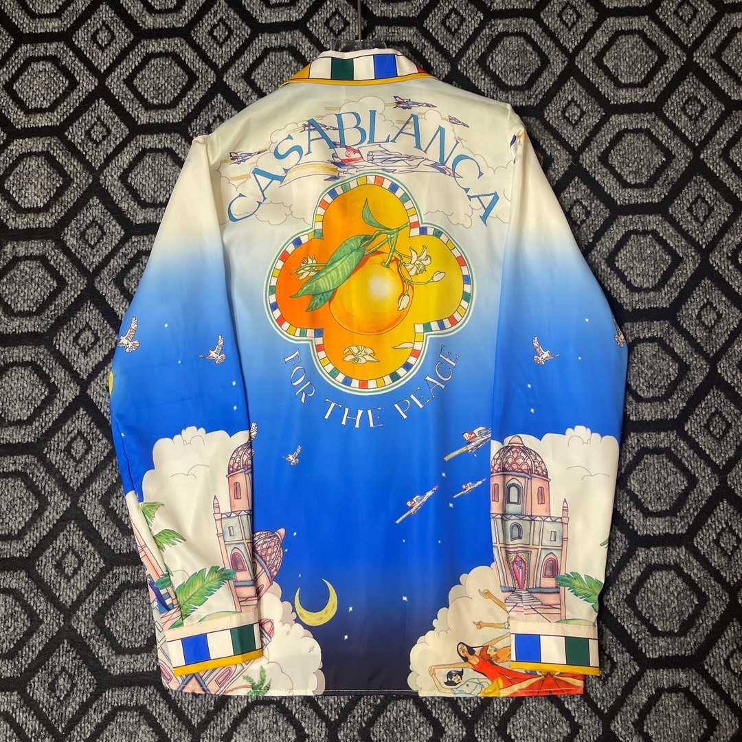 Casablanca Le Dimension Illustration Style-print Shirt - FashionPlug
