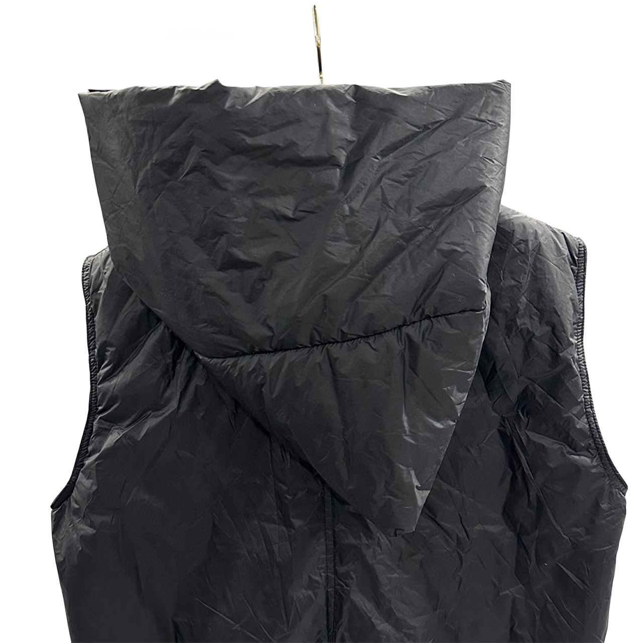 Rick Owens Padded nylon vest with hood - FashionPlug
