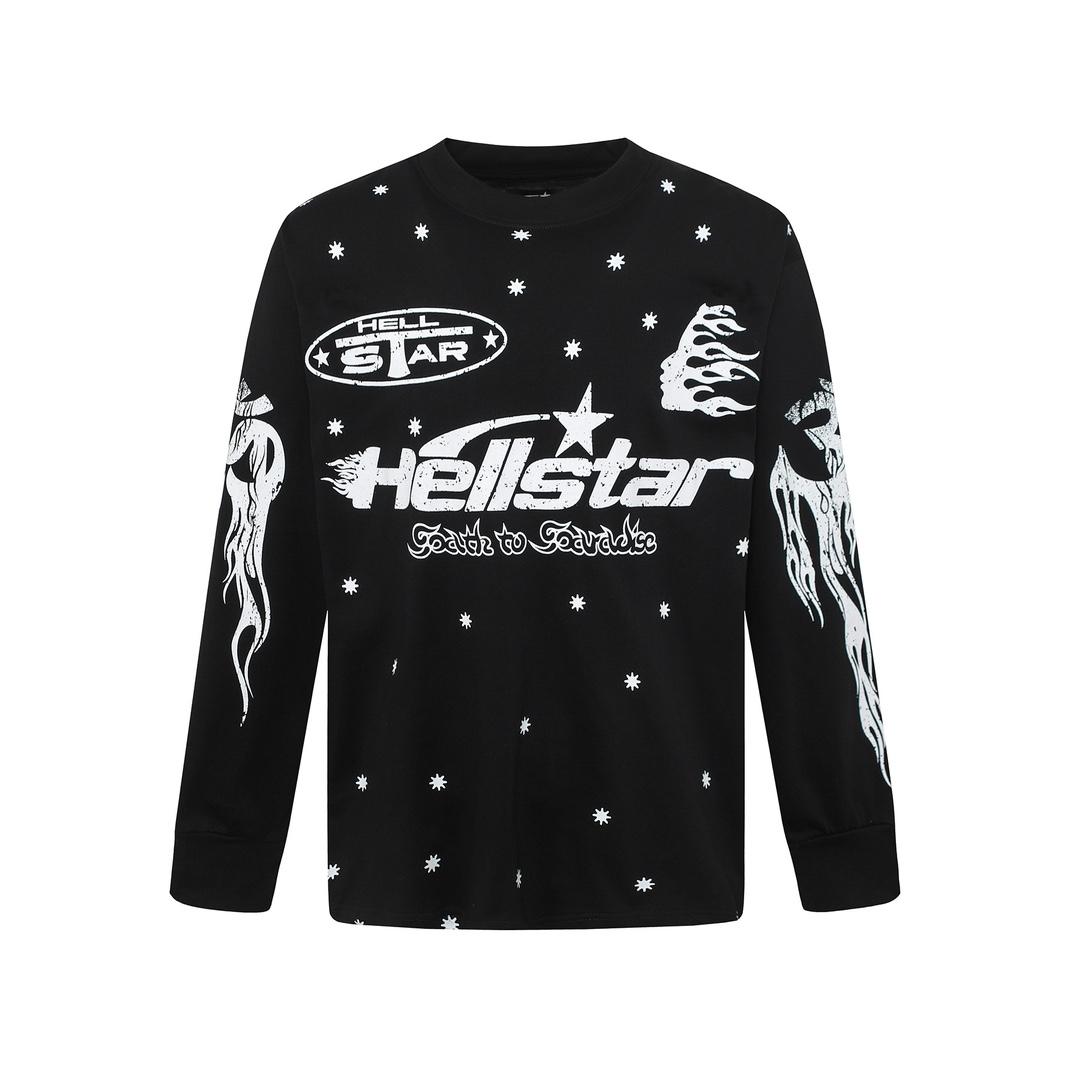 Hellstar Meteor Flame Limited Edition Long Sleeve T-Shirt - FashionPlug