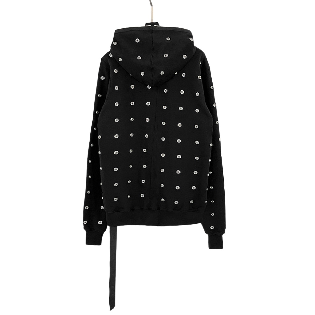 Rick Owens DRKSHDW Stud-detailing Zipped Hoodie - FashionPlug