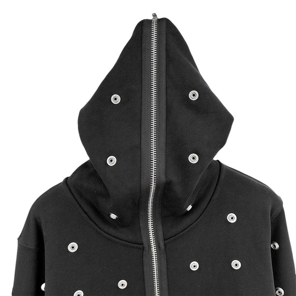 Rick Owens DRKSHDW Stud-detailing Zipped Hoodie - FashionPlug