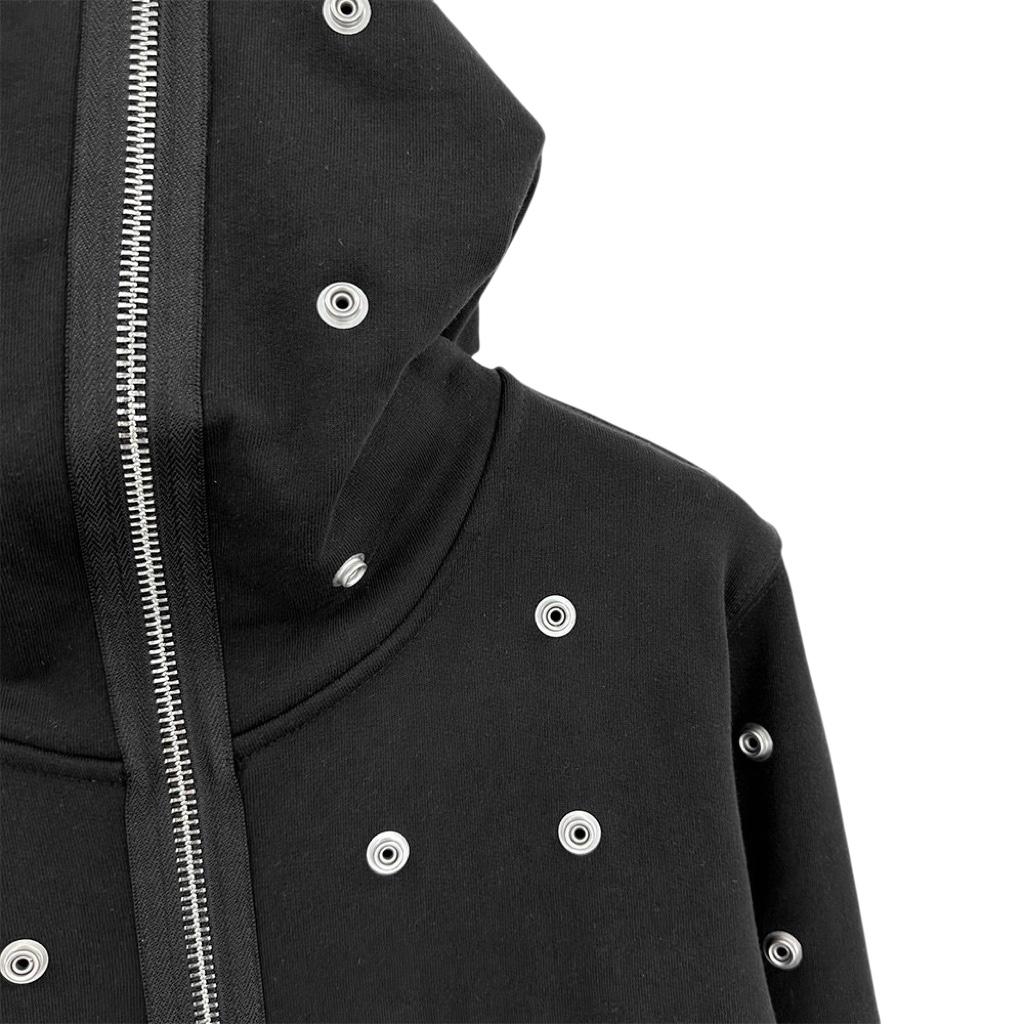 Rick Owens DRKSHDW Stud-detailing Zipped Hoodie - FashionPlug