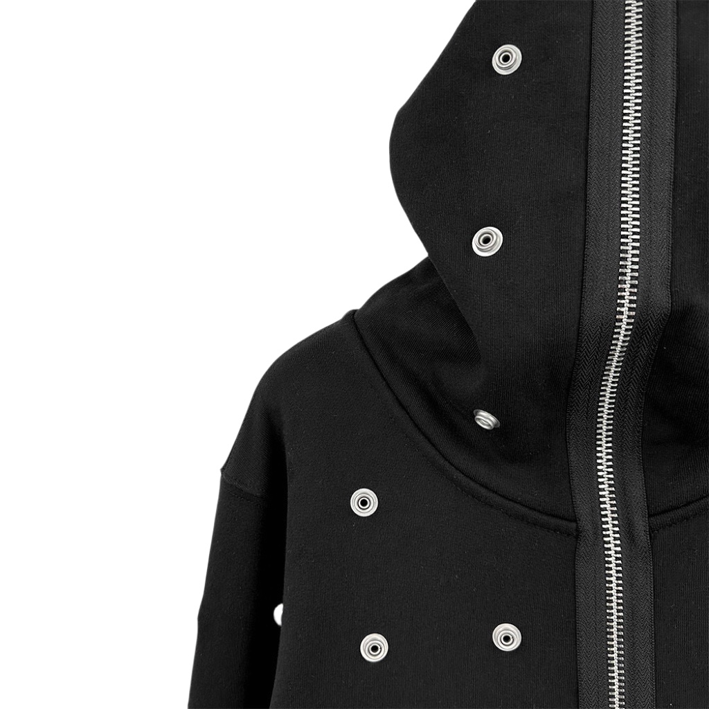 Rick Owens DRKSHDW Stud-detailing Zipped Hoodie - FashionPlug