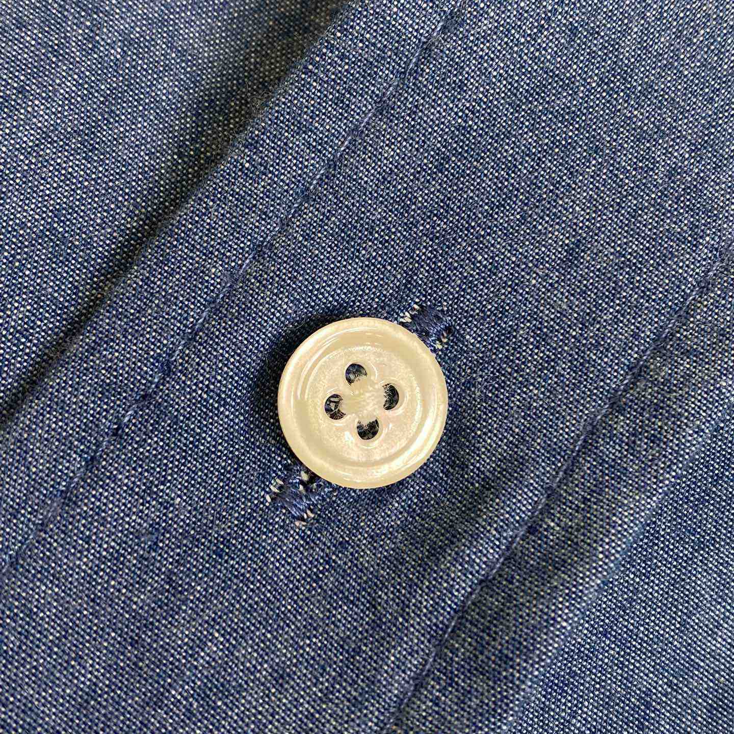 Celine Triomphe Cotton-Chambray Shirt - FashionPlug
