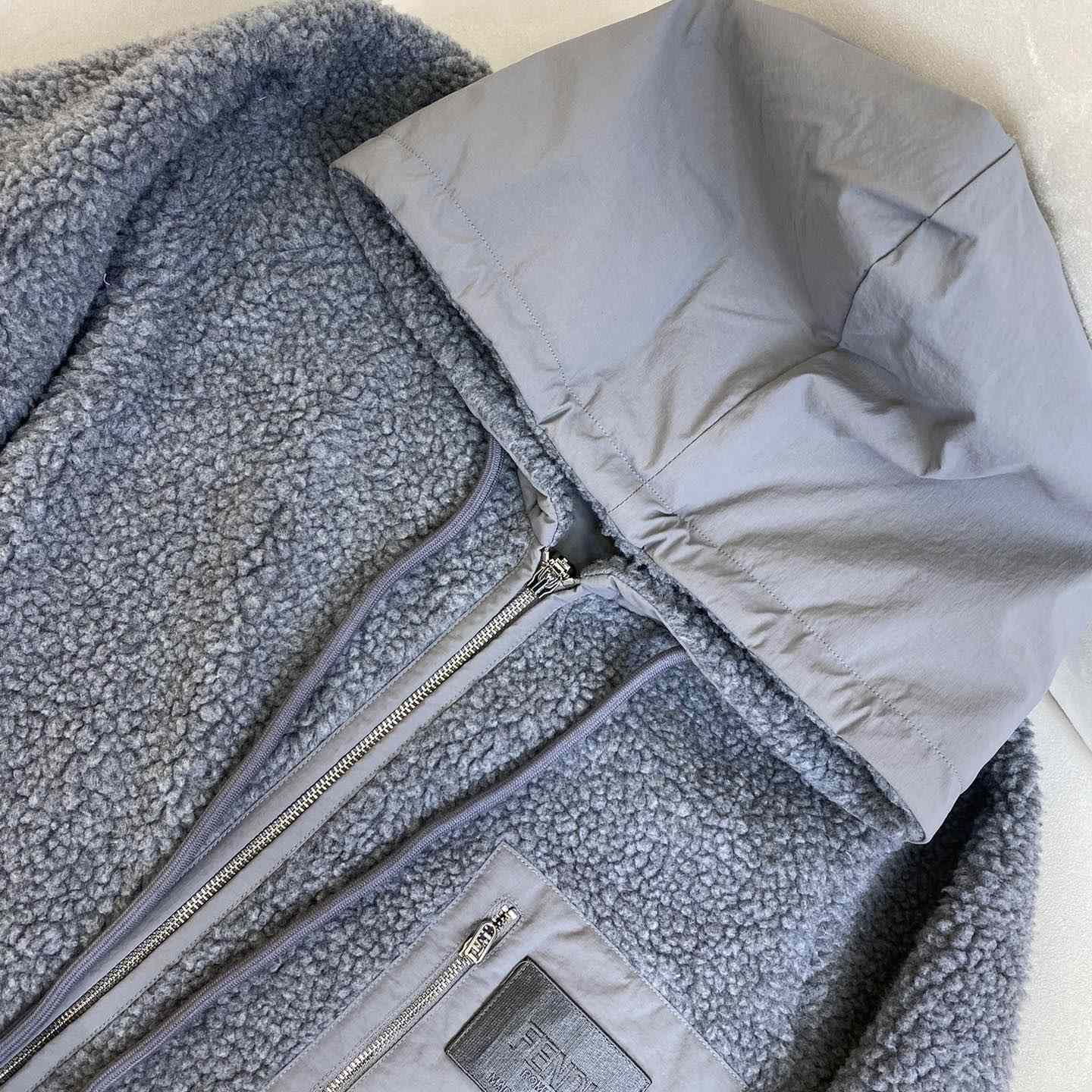 Fendi Logo-appliqué Fleece Jacket - FashionPlug