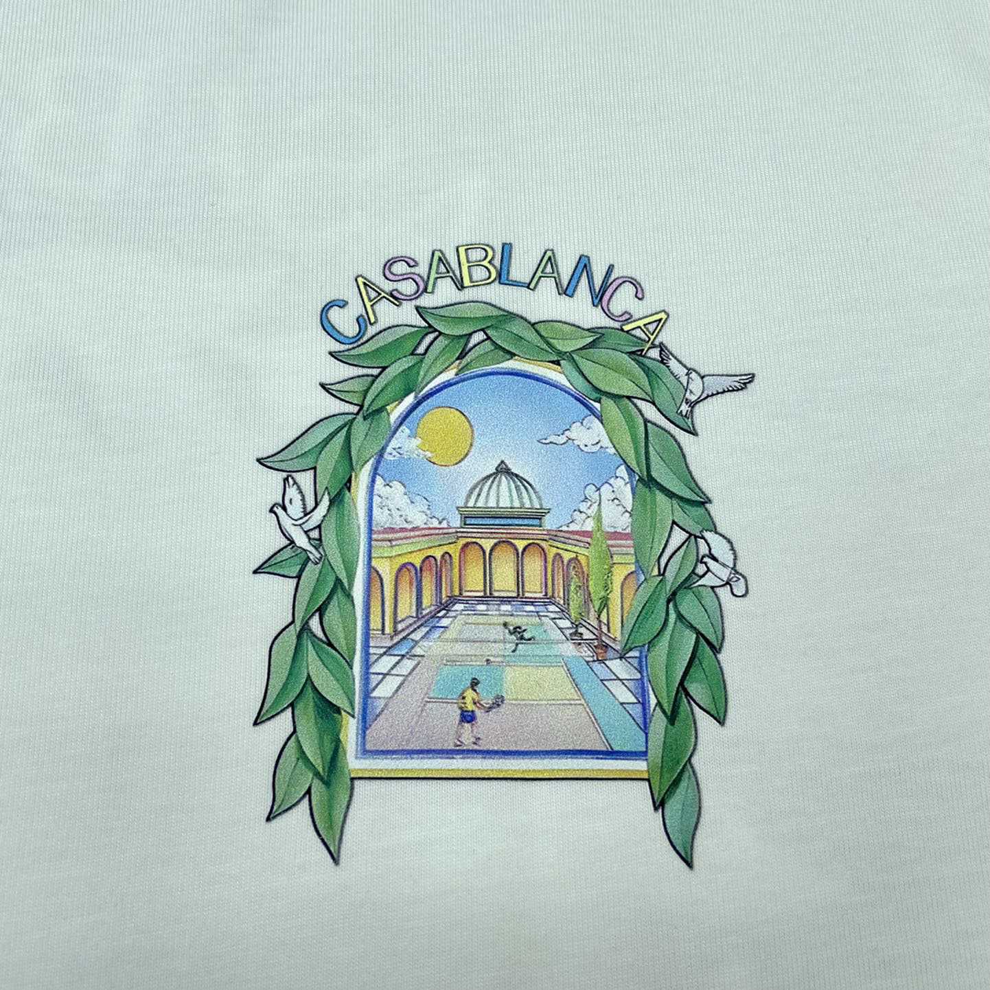 Casablanca White 'Casablanca Avenida' T-Shirt   C889 - FashionPlug