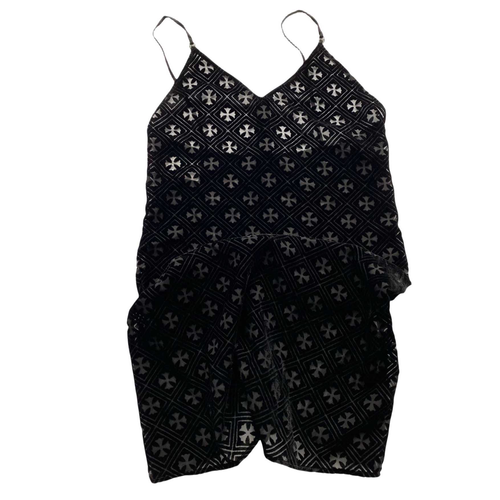 Chrome Hearts Black Velvet Burnout Dress - FashionPlug