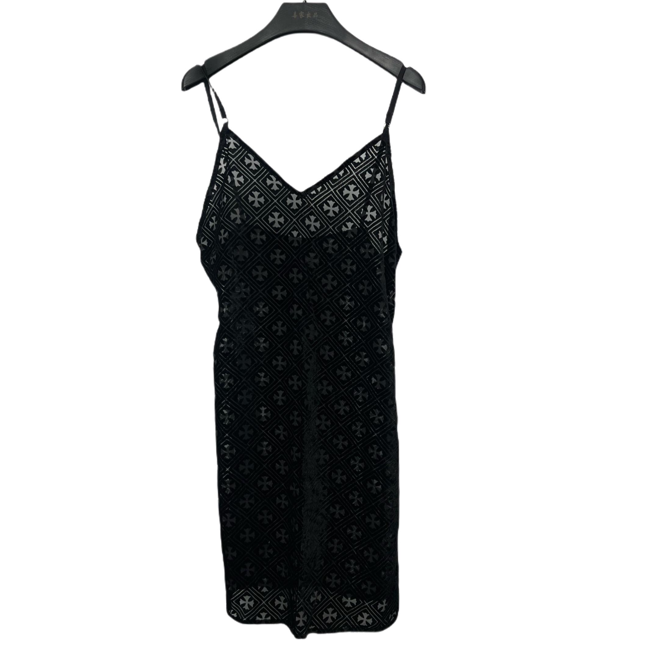 Chrome Hearts Black Velvet Burnout Dress - FashionPlug