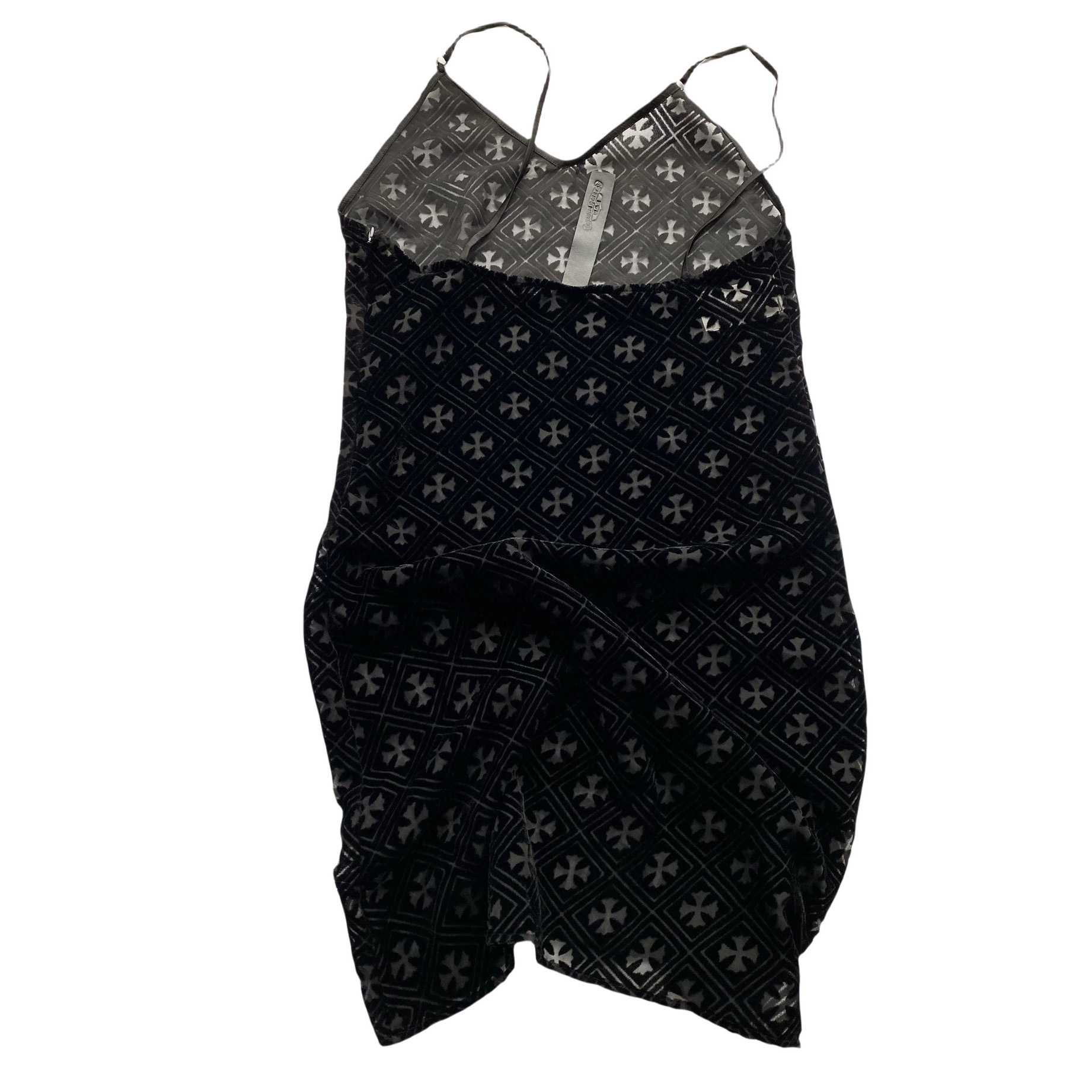 Chrome Hearts Black Velvet Burnout Dress - FashionPlug
