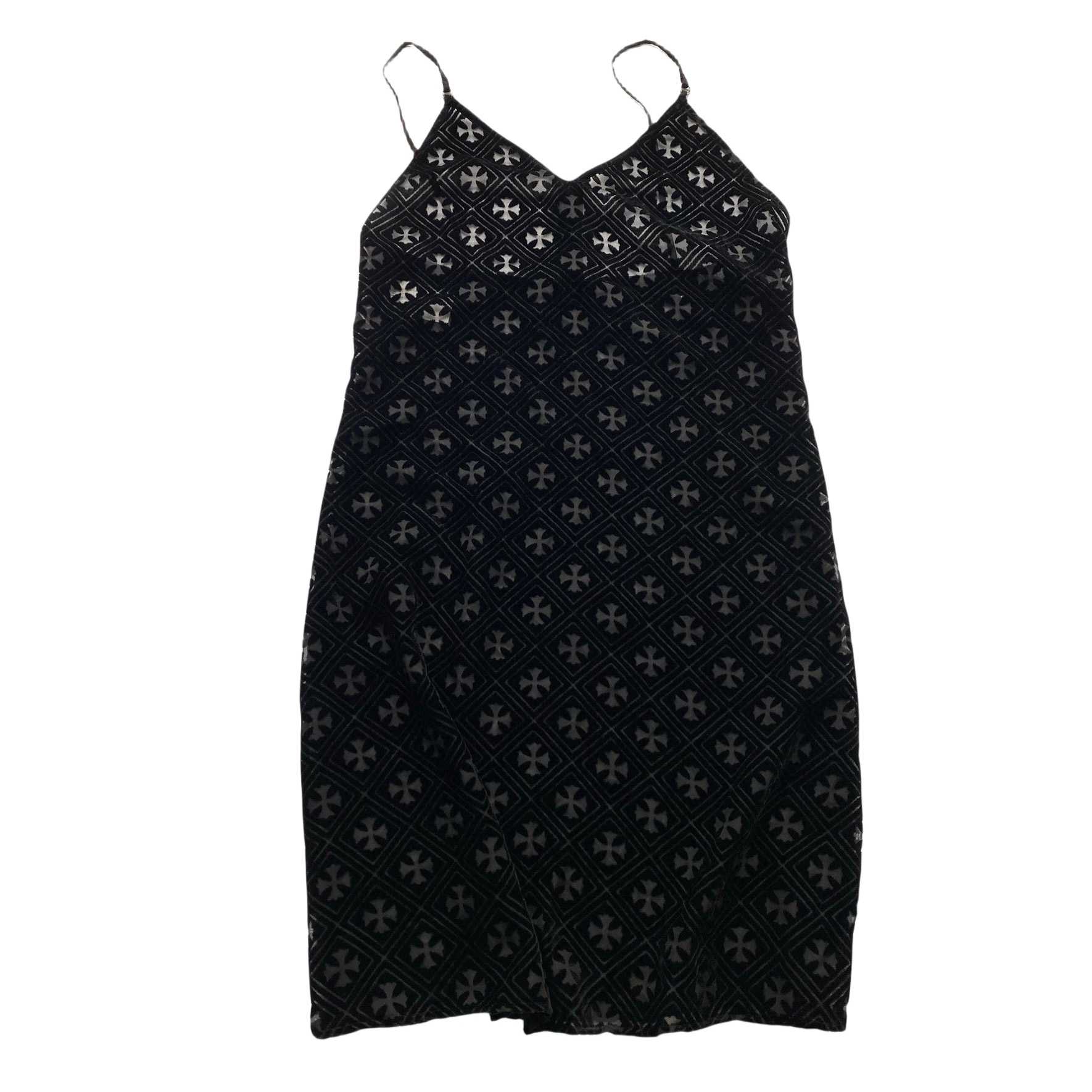 Chrome Hearts Black Velvet Burnout Dress - FashionPlug