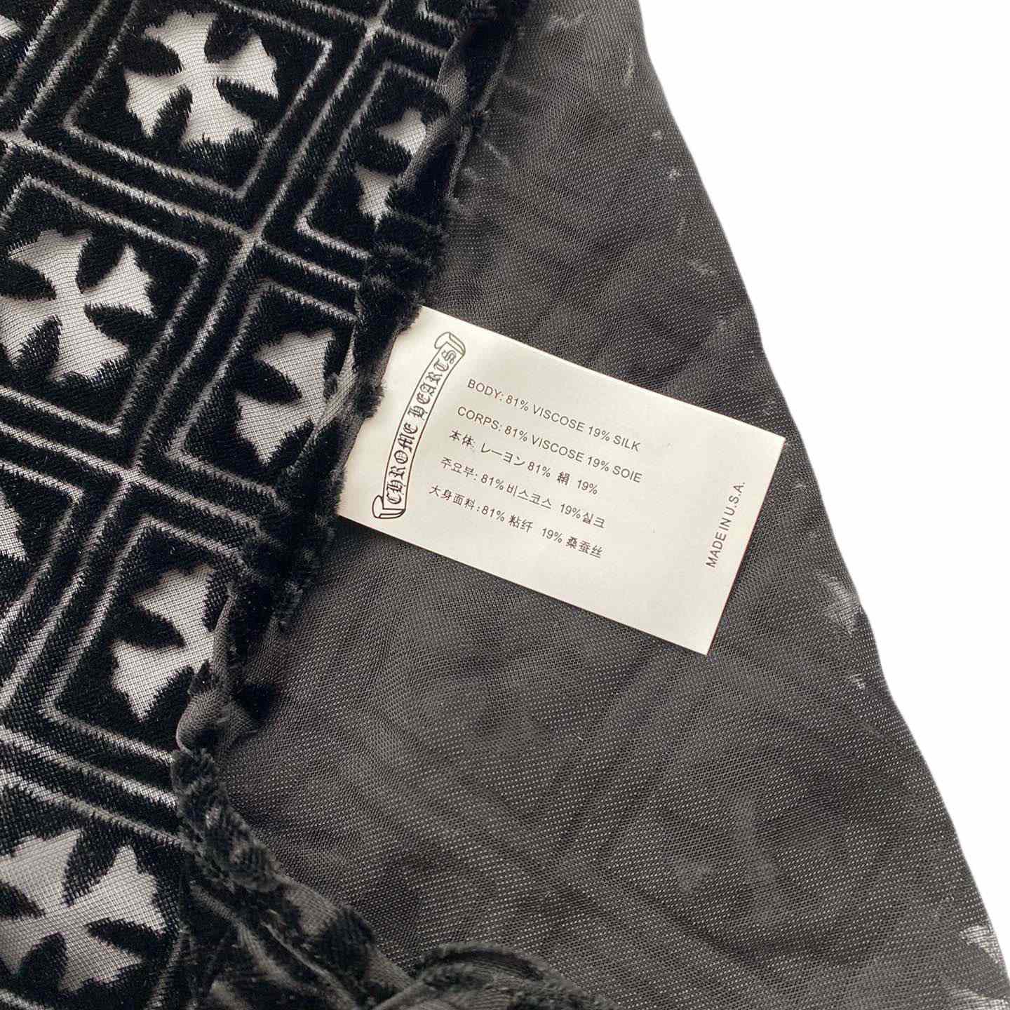 Chrome Hearts Black Velvet Burnout Dress - FashionPlug