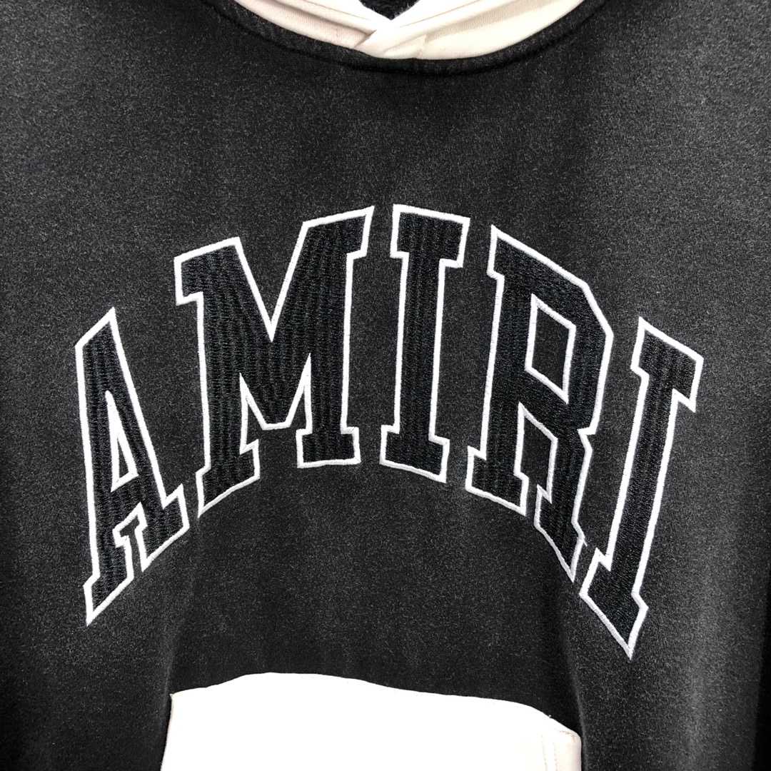 Amiri Black 'Amiri' Vintage Oversized Hoodie - FashionPlug