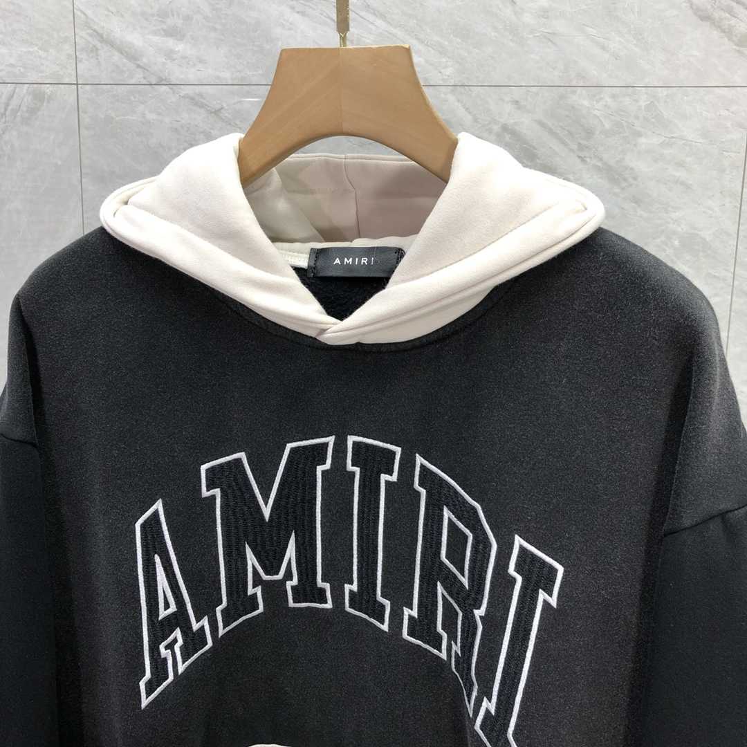 Amiri Black 'Amiri' Vintage Oversized Hoodie - FashionPlug