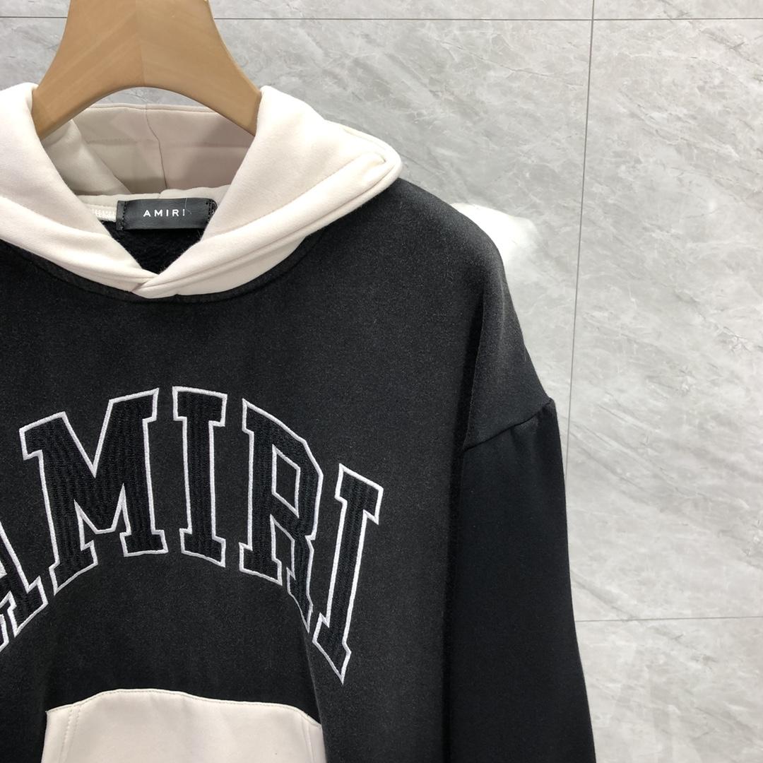 Amiri Black 'Amiri' Vintage Oversized Hoodie - FashionPlug