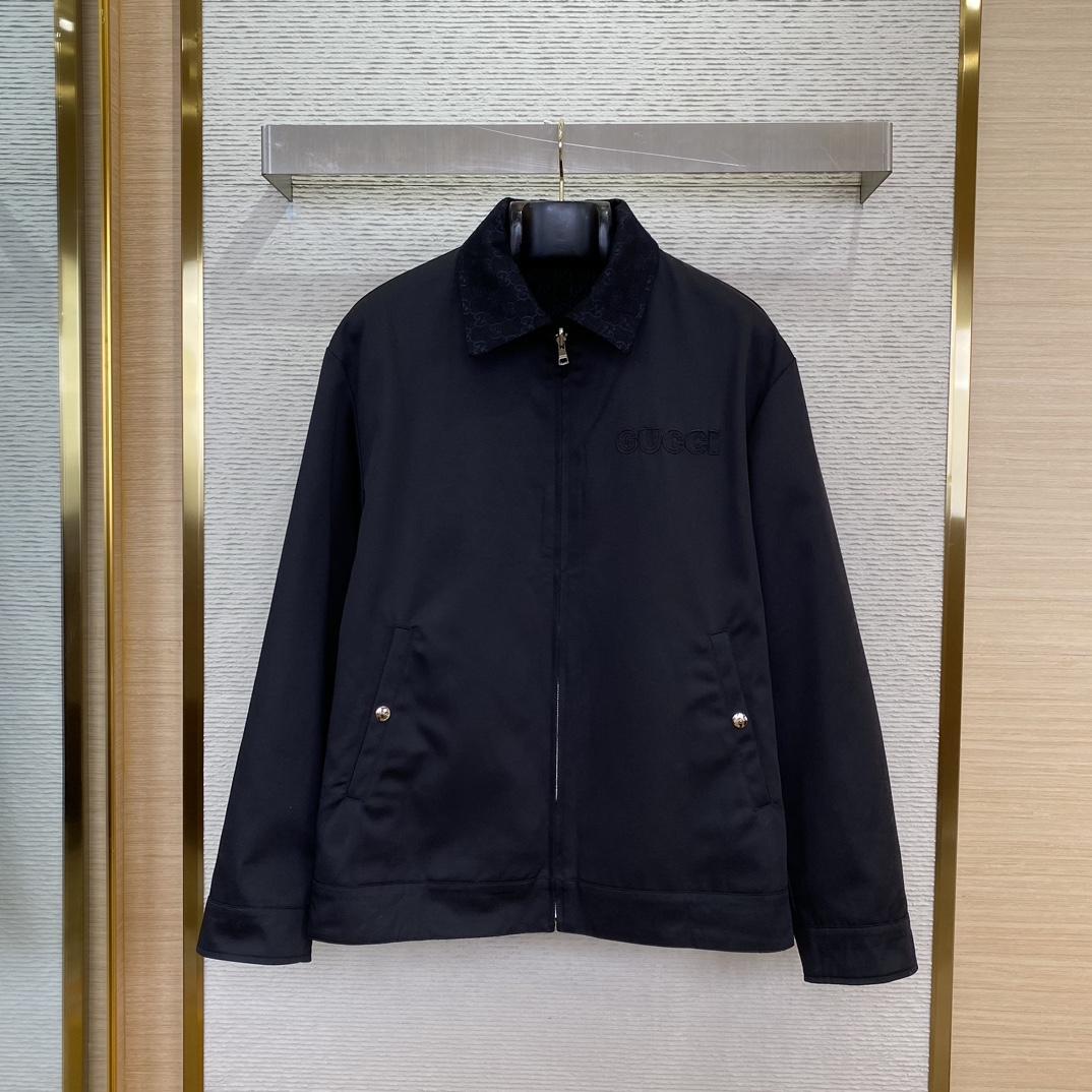 Gucci Reversible Nylon And GG Canvas Jacket - FashionPlug