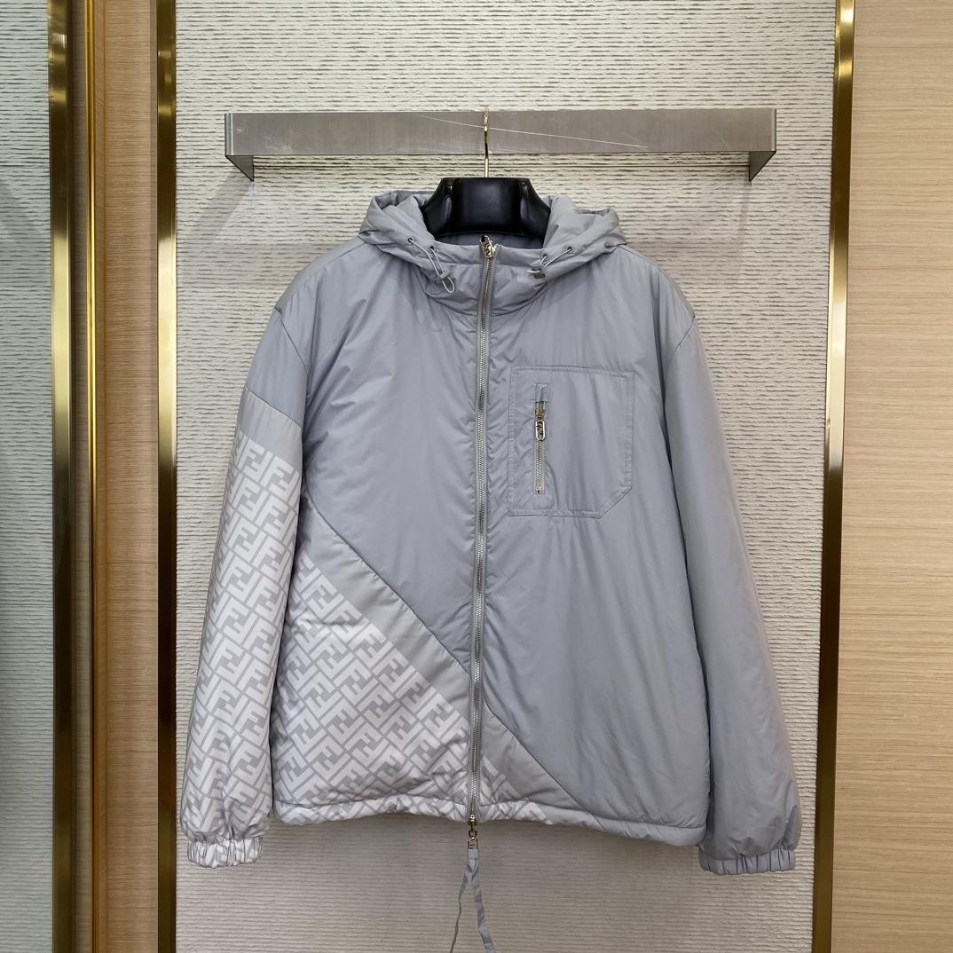 Fendi Windbreaker White Nylon Windbreaker Jacket - FashionPlug