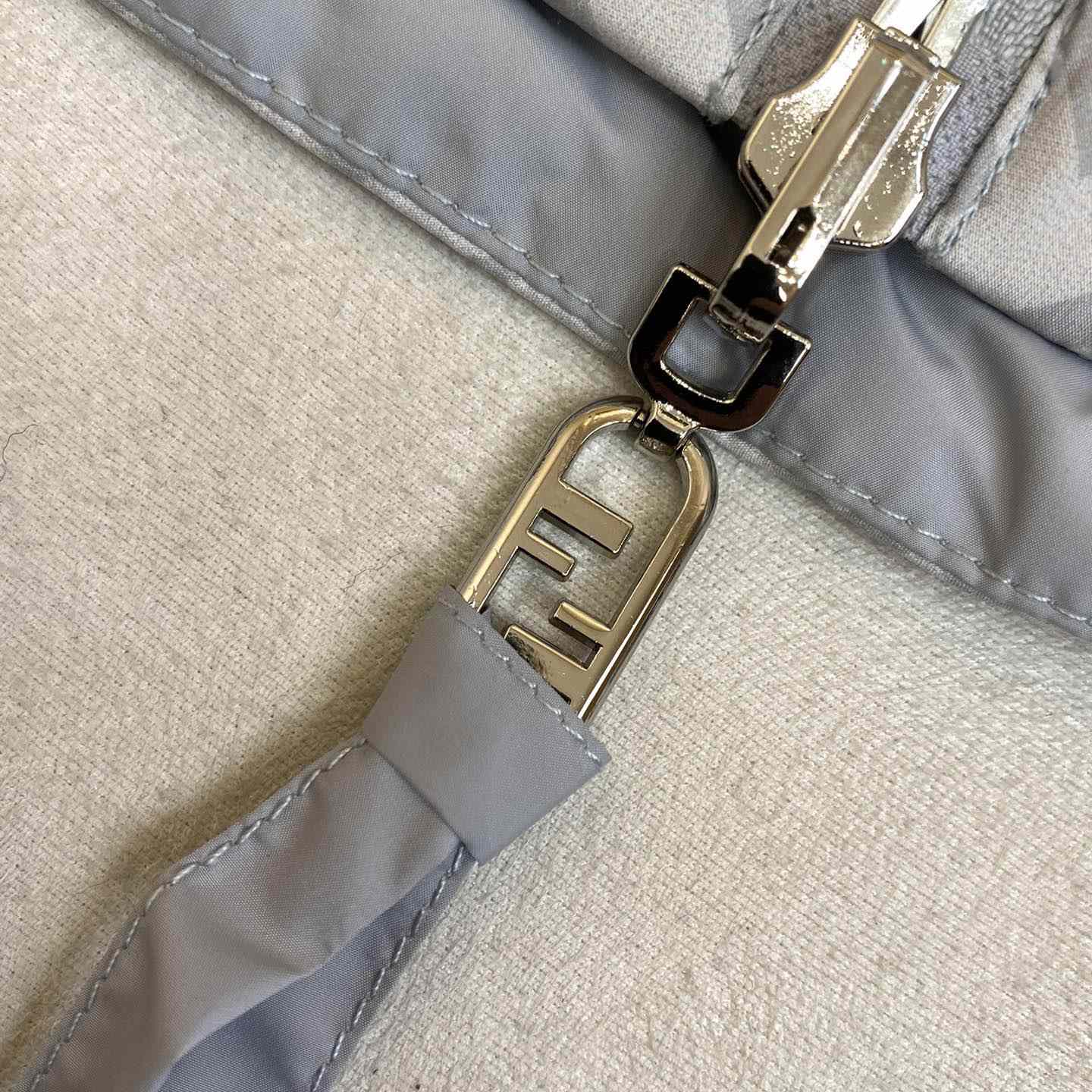 Fendi Windbreaker White Nylon Windbreaker Jacket - FashionPlug