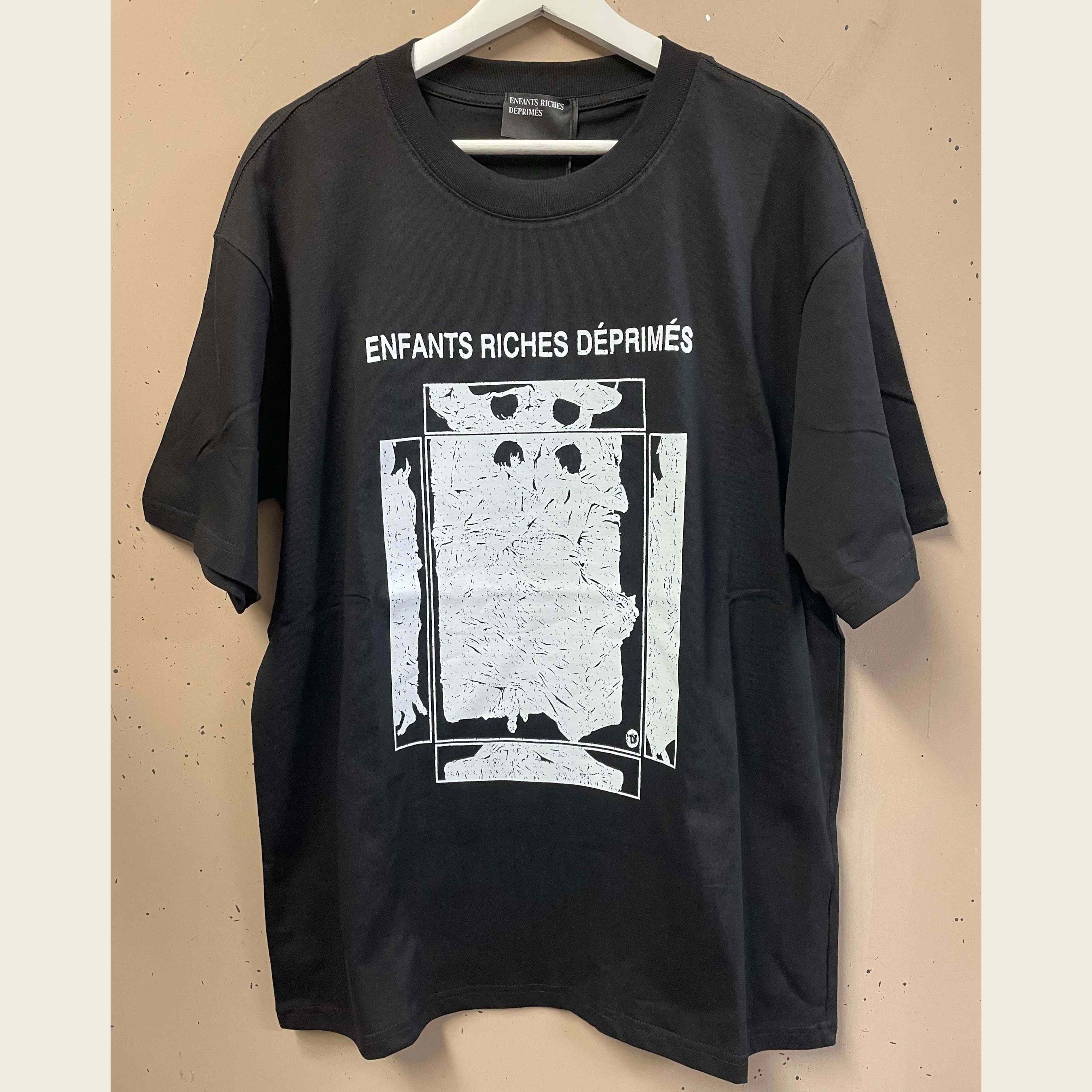 Enfants Riches Deprimes Italian Romance T-Shirt 'Faded Black/White' - FashionPlug
