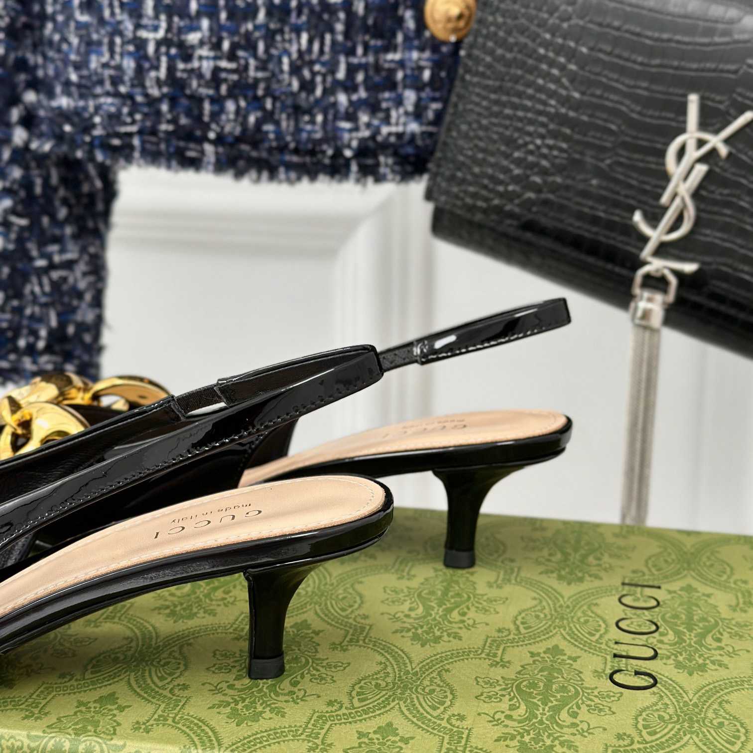 Gucci Women's Slingback With Marina Chain  - FashionPlug