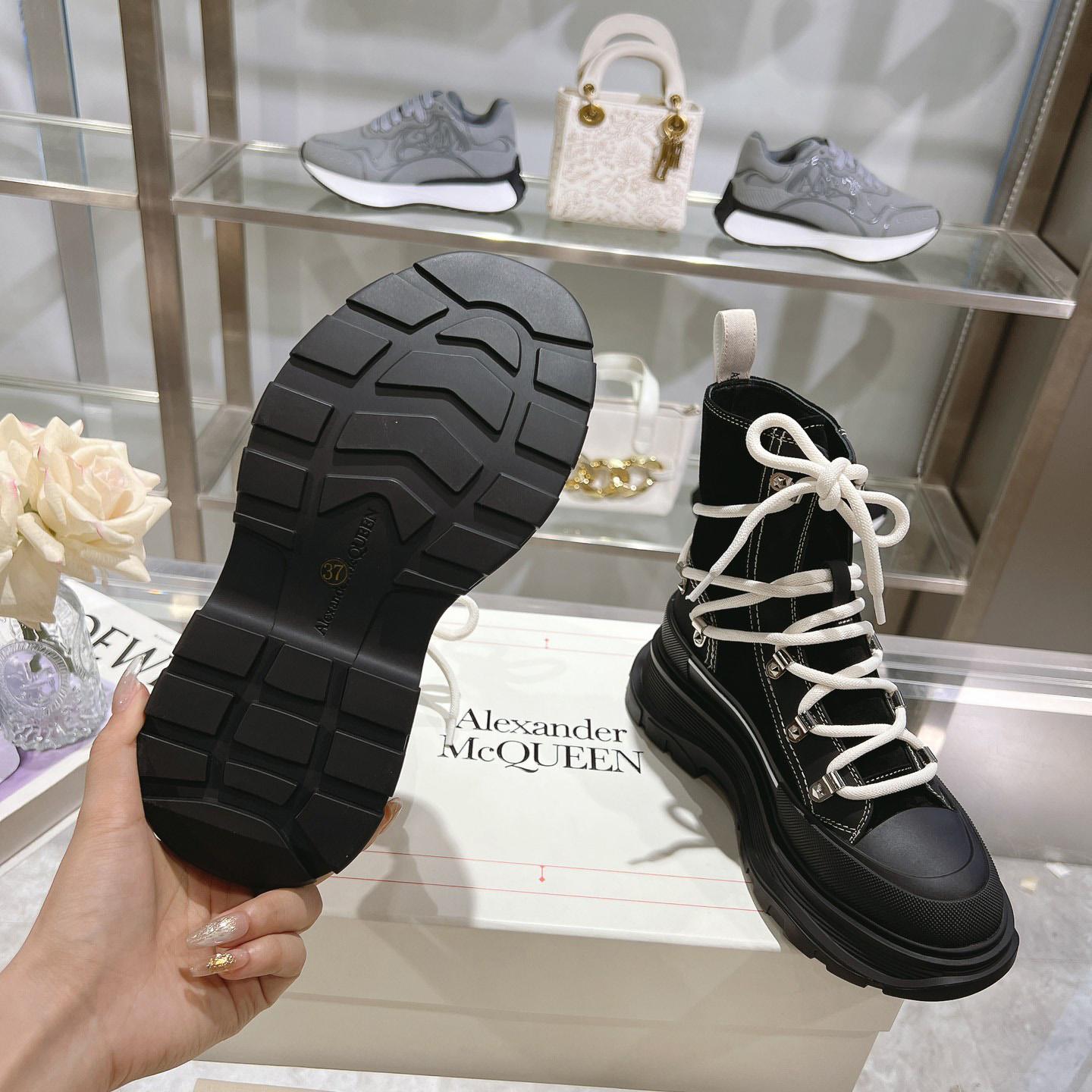 Alexander Mcqueen 50mm lace-up ankle boots - FashionPlug