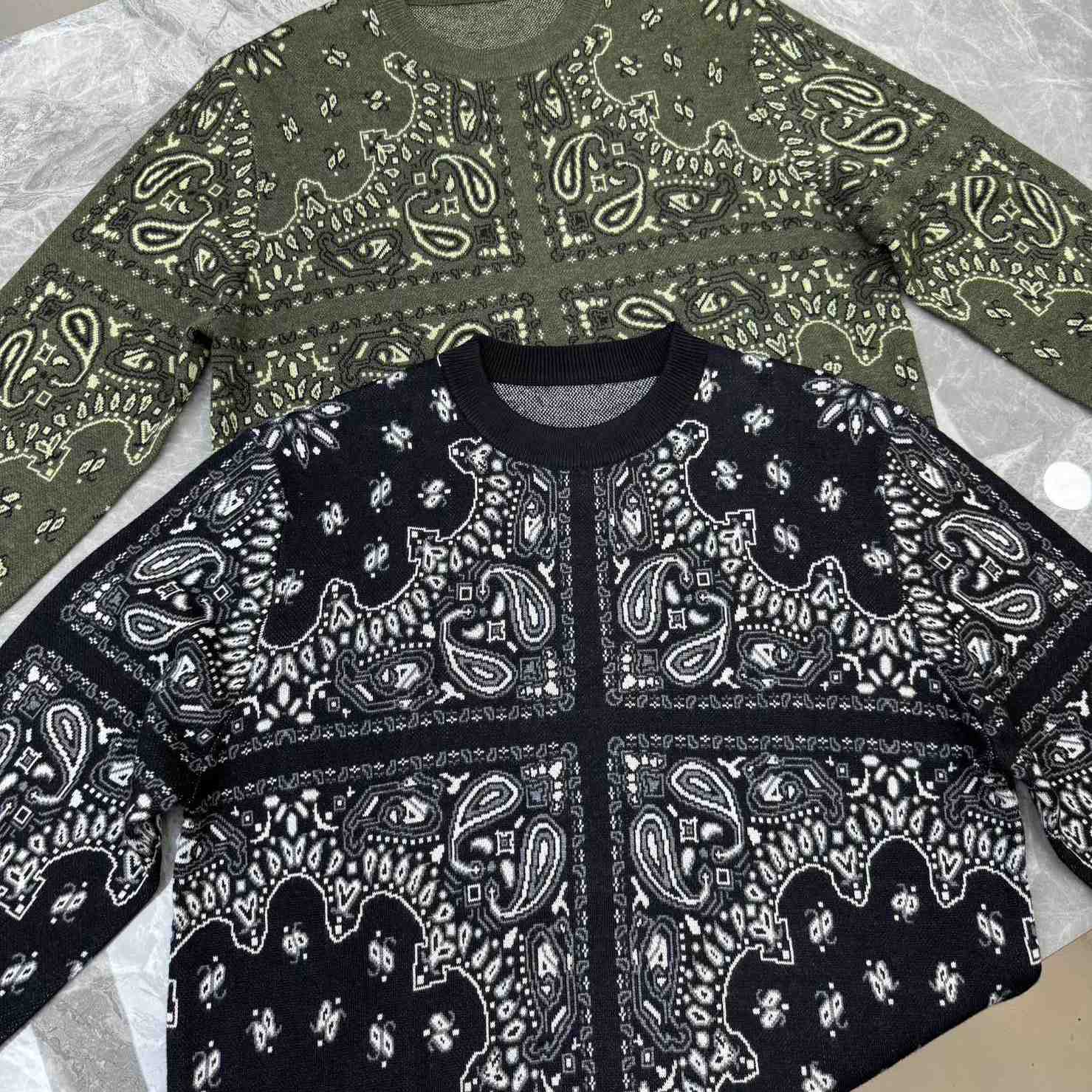 Amiri Bandana Knit Hoodie - FashionPlug