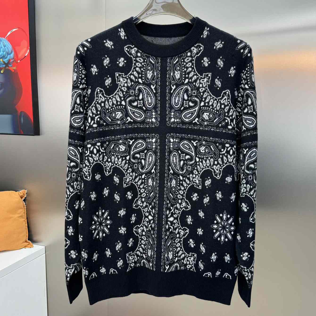 Amiri Bandana Knit Hoodie - FashionPlug