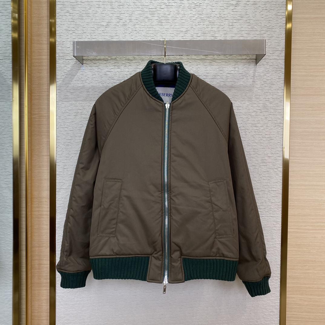 Burberry Checked-Pattern Reversible Twill Bomber Jacket - FashionPlug