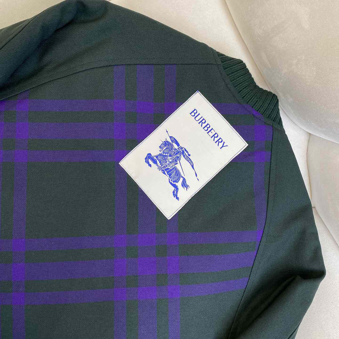 Burberry Checked-Pattern Reversible Twill Bomber Jacket - FashionPlug