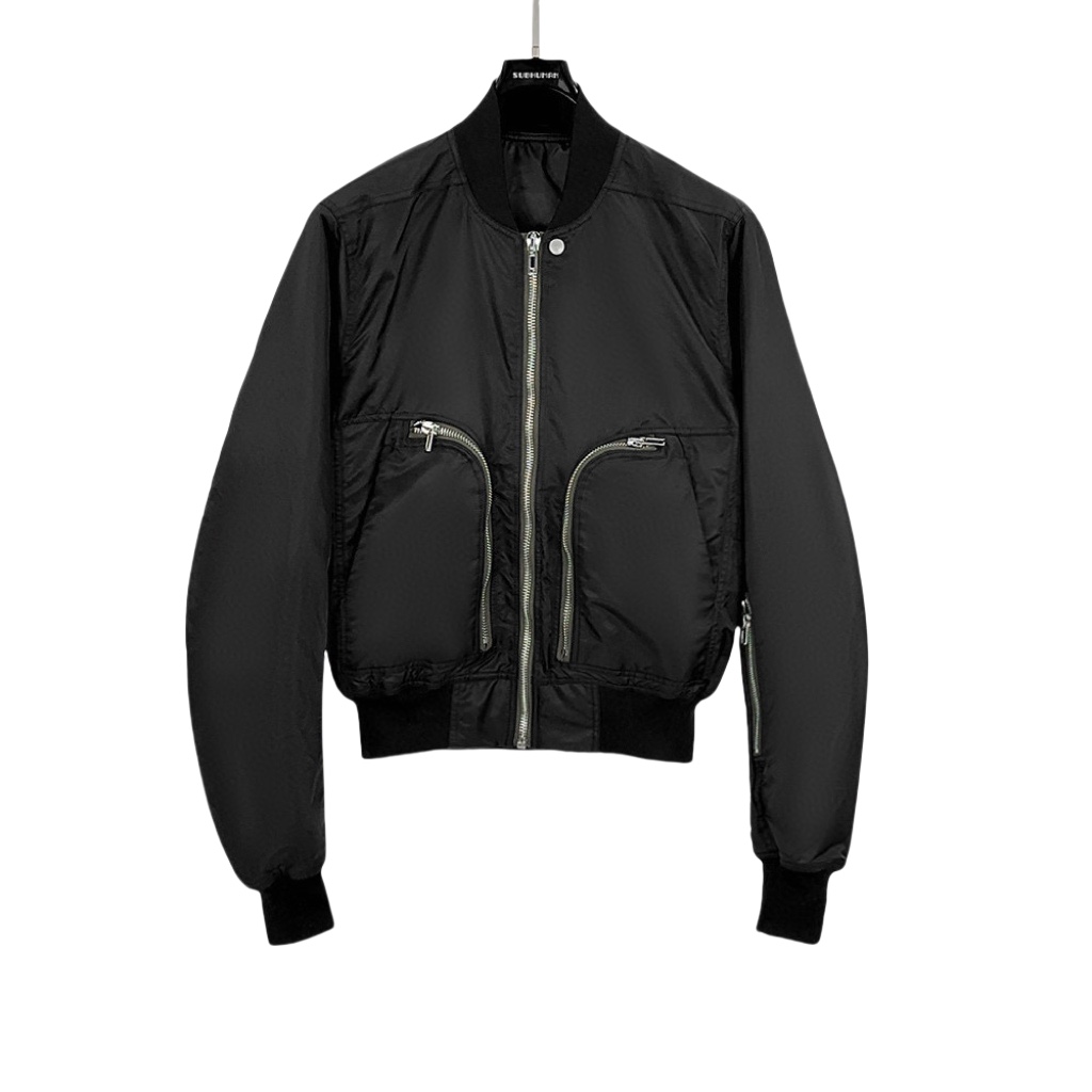 Rick Owens Bauhaus Flight Bomber Jacket  - FashionPlug